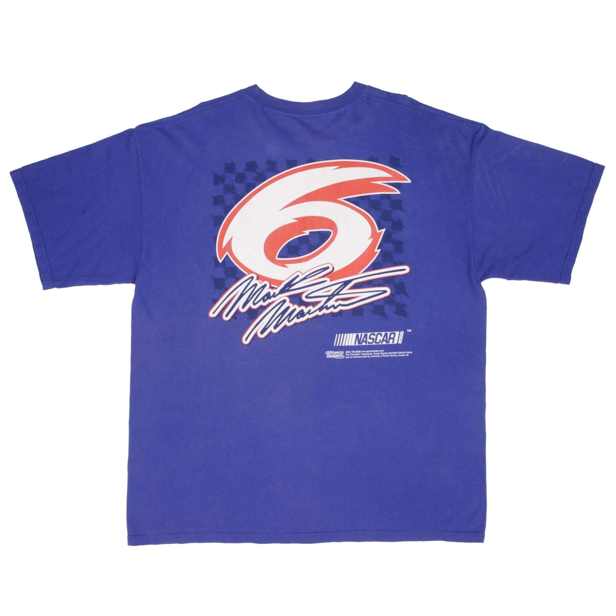 Vintage Nascar Mark Martin #6 2000 Tee Shirt Size 2XL