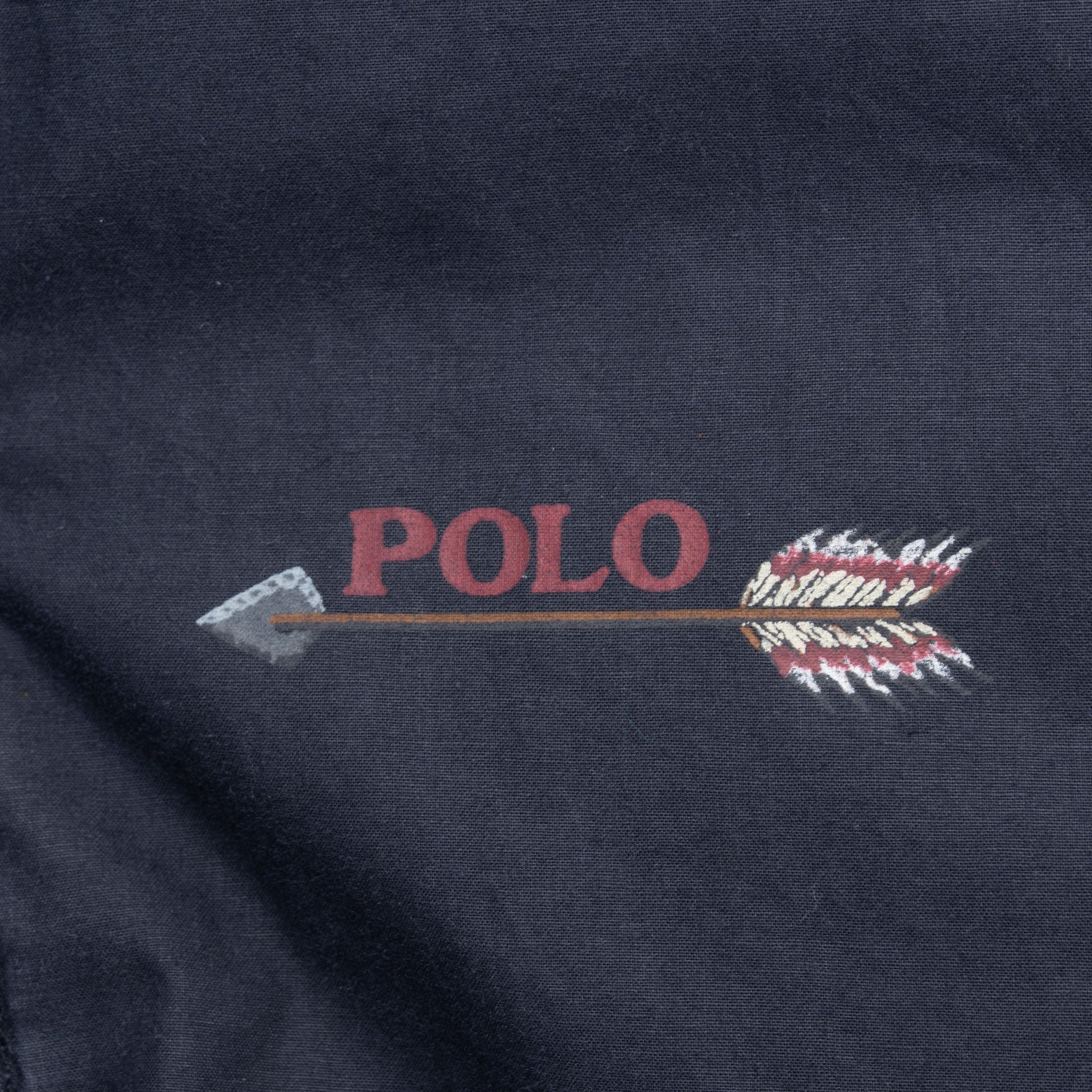 Vintage Polo Ralph Lauren Indian Chief Puffer Jacket 1990S Size Medium Made In Usa