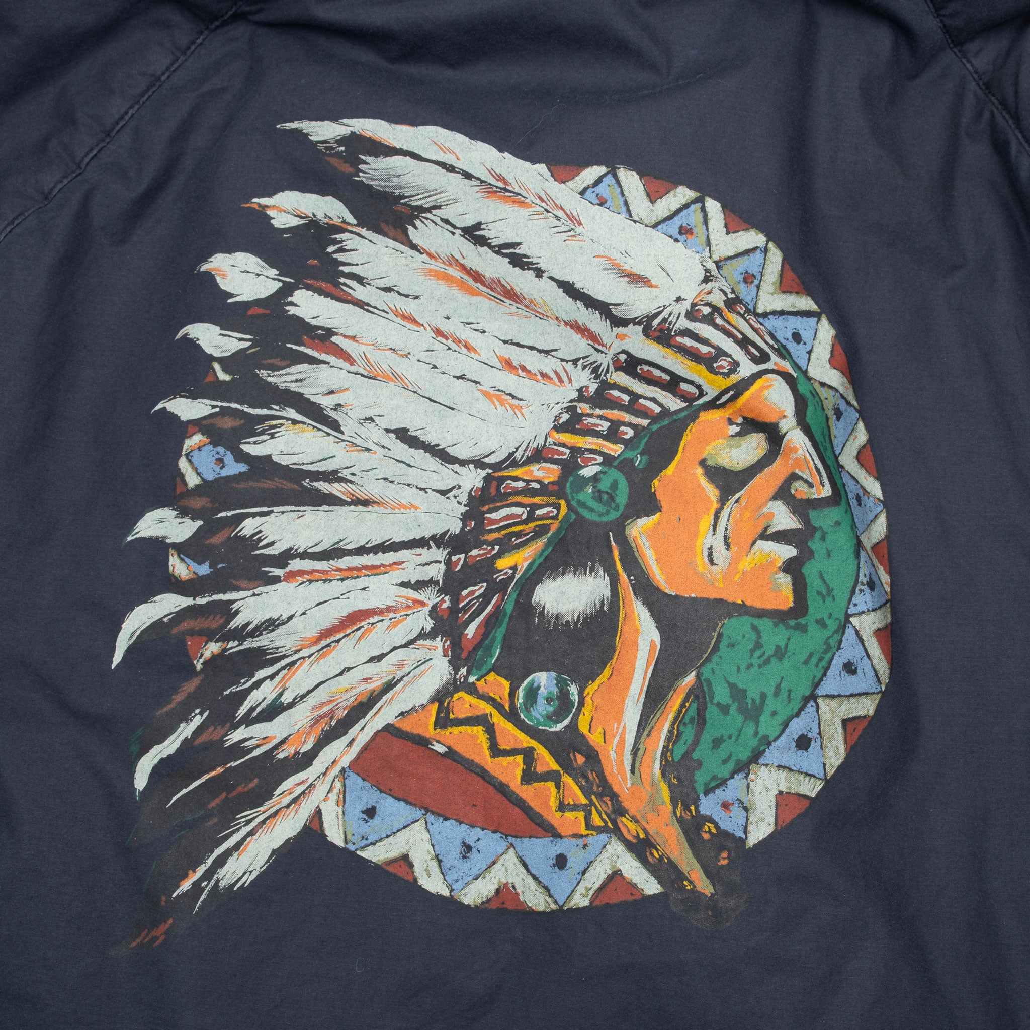 Vintage Polo Ralph Lauren Indian Chief Puffer Jacket 1990S Size Medium Made In Usa