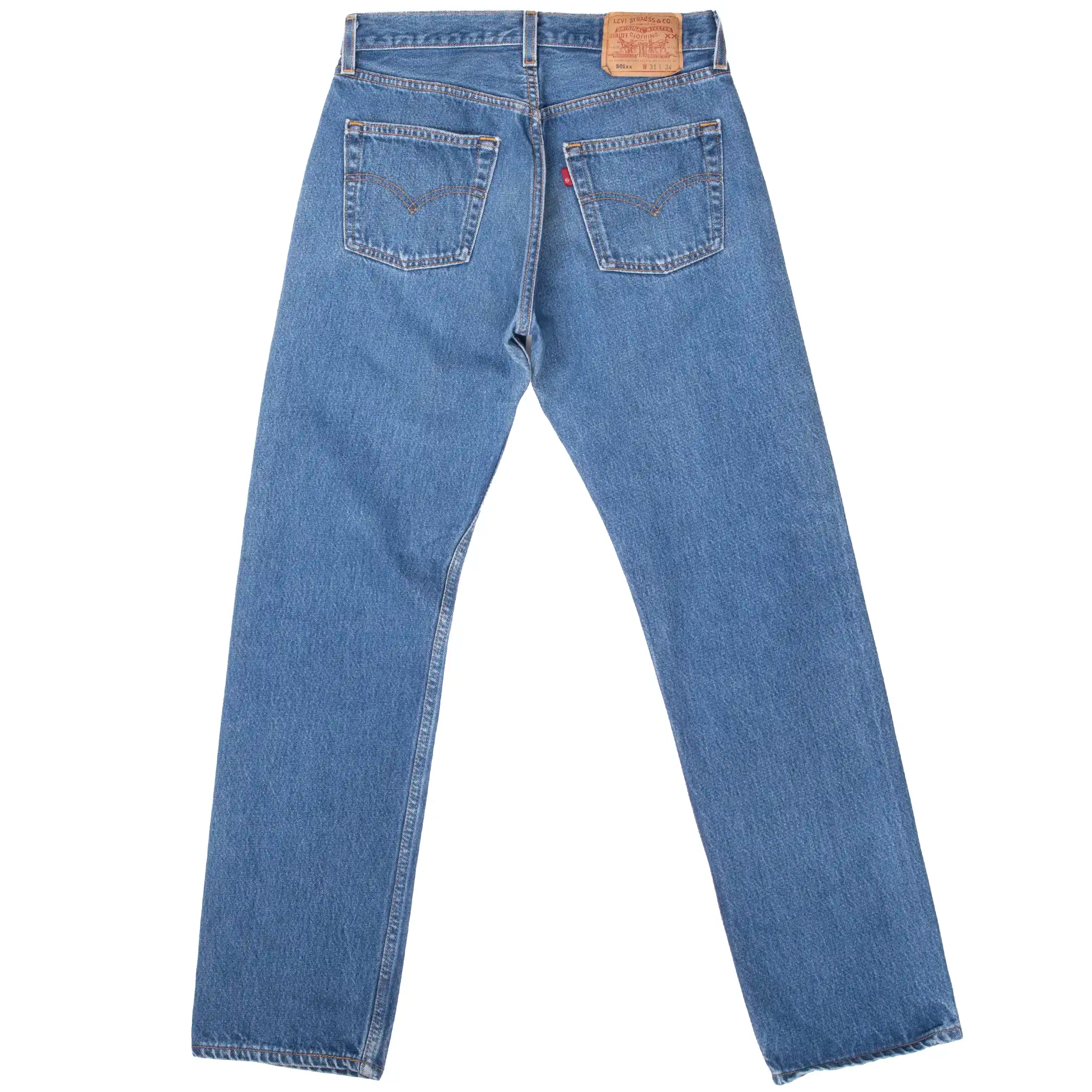 VINTAGE LEVIS 501 JEANS INDIGO SIZE W29 L31 1990S MADE IN USA