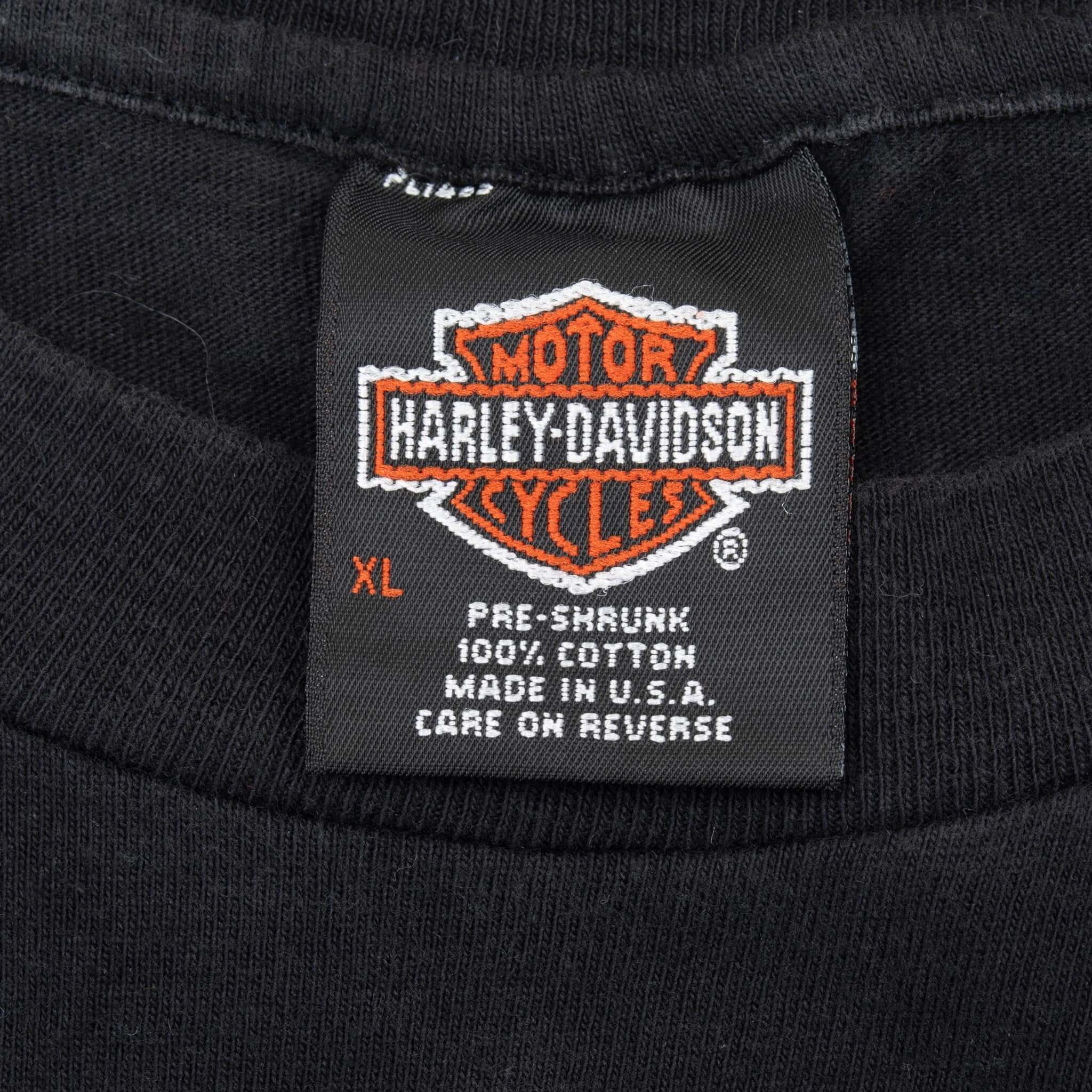 Vintage Harley Davidson Legendary Nashville Tee Shirt 1996 Size XL Made In Usa With Single Stitch Sleeves
