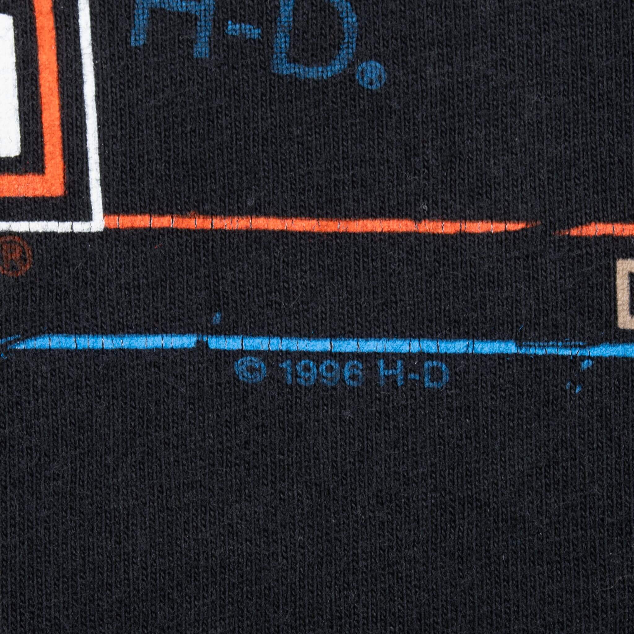 Vintage Harley Davidson Legendary Nashville Tee Shirt 1996 Size XL Made In Usa With Single Stitch Sleeves