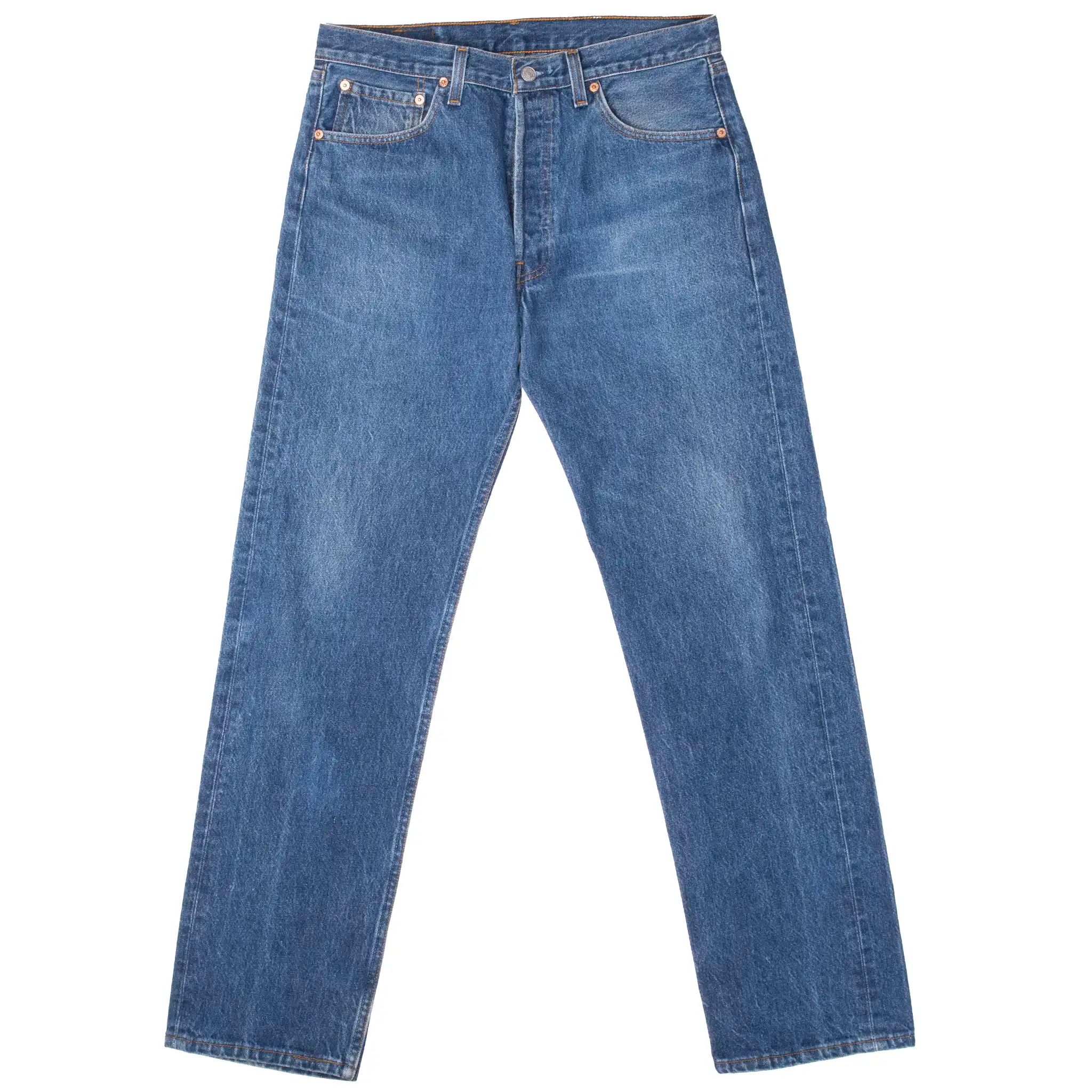 VINTAGE LEVIS 501 JEANS INDIGO 1990S SIZE W33 L31 MADE IN USA