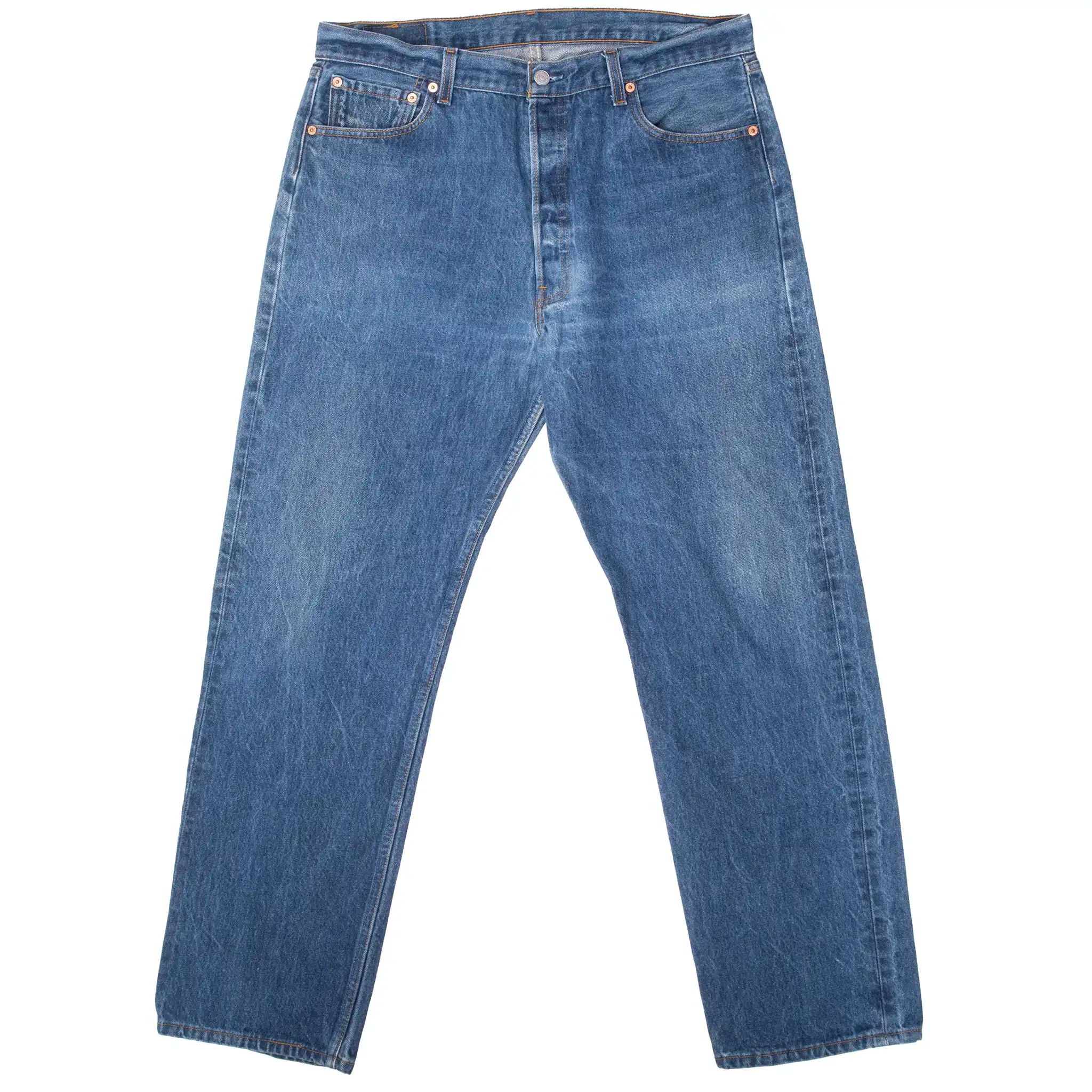 VINTAGE LEVIS 501 INDIGO BLUE JEANS 1990S SIZE 36X31