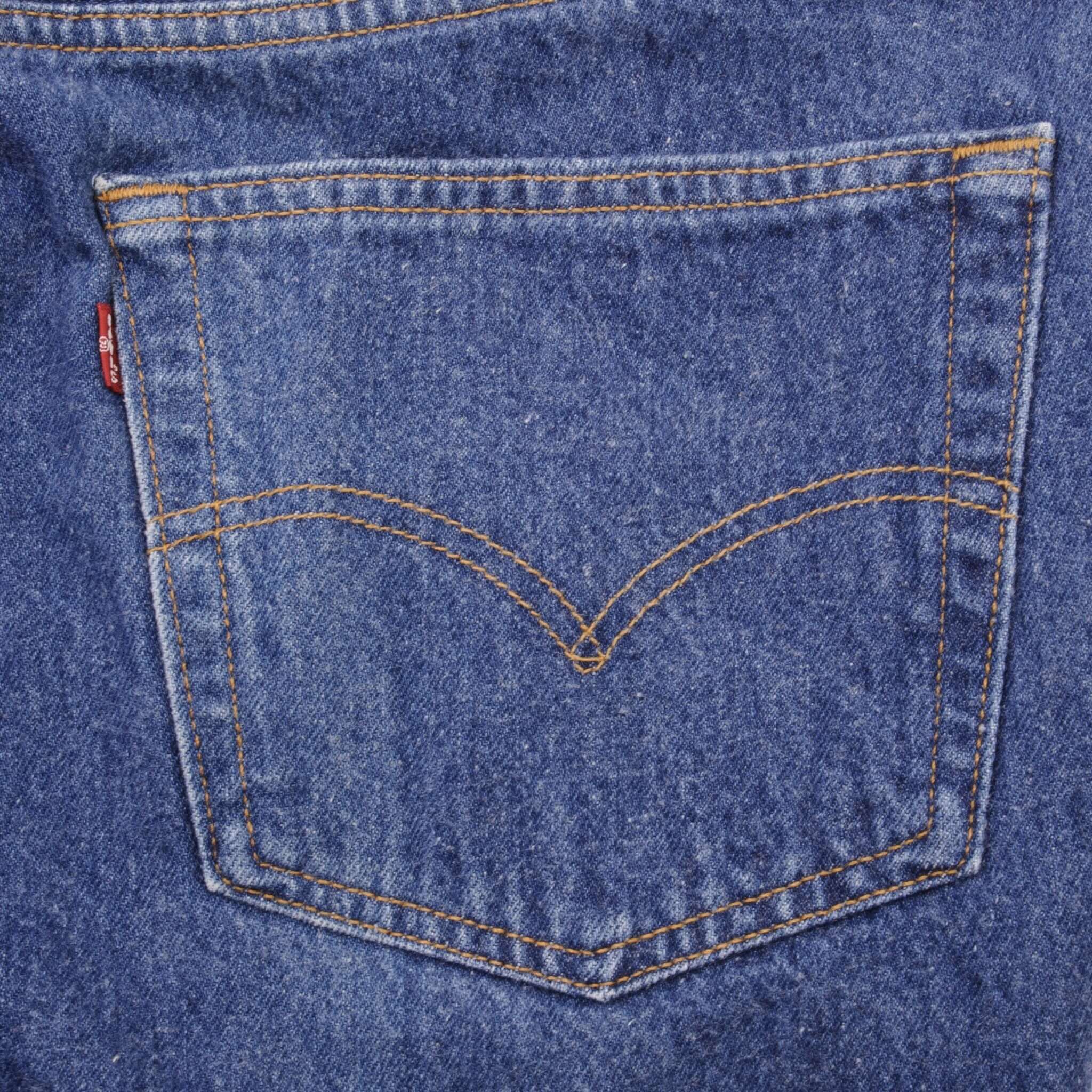 Beautiful Indigo Levis 501 1990S Jeans Made in USA with Dark Blue Wash Size on tag 38x36 actual size 36x36 Back Button #522