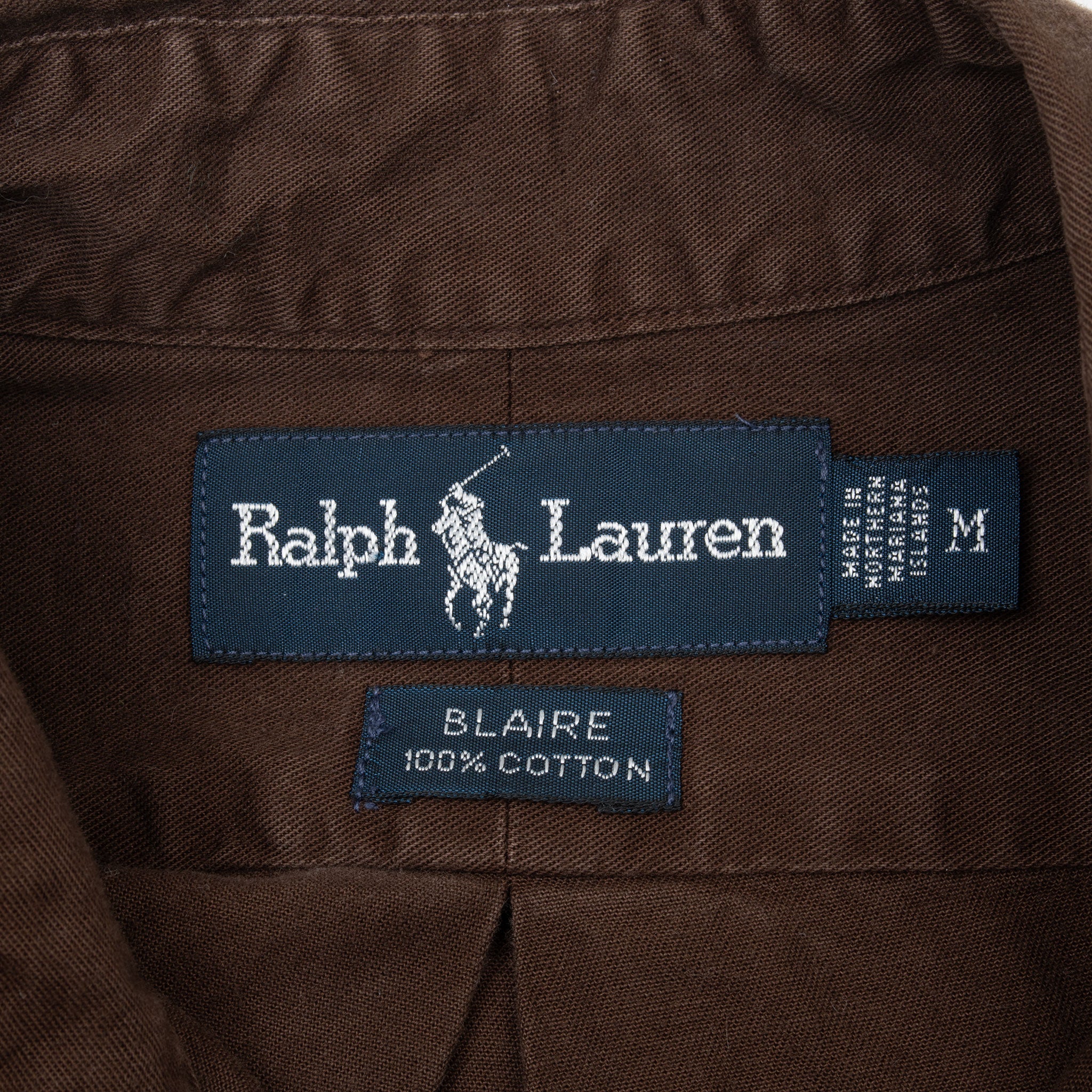 Vintage Polo Ralph Lauren Brown Shirt Size Medium