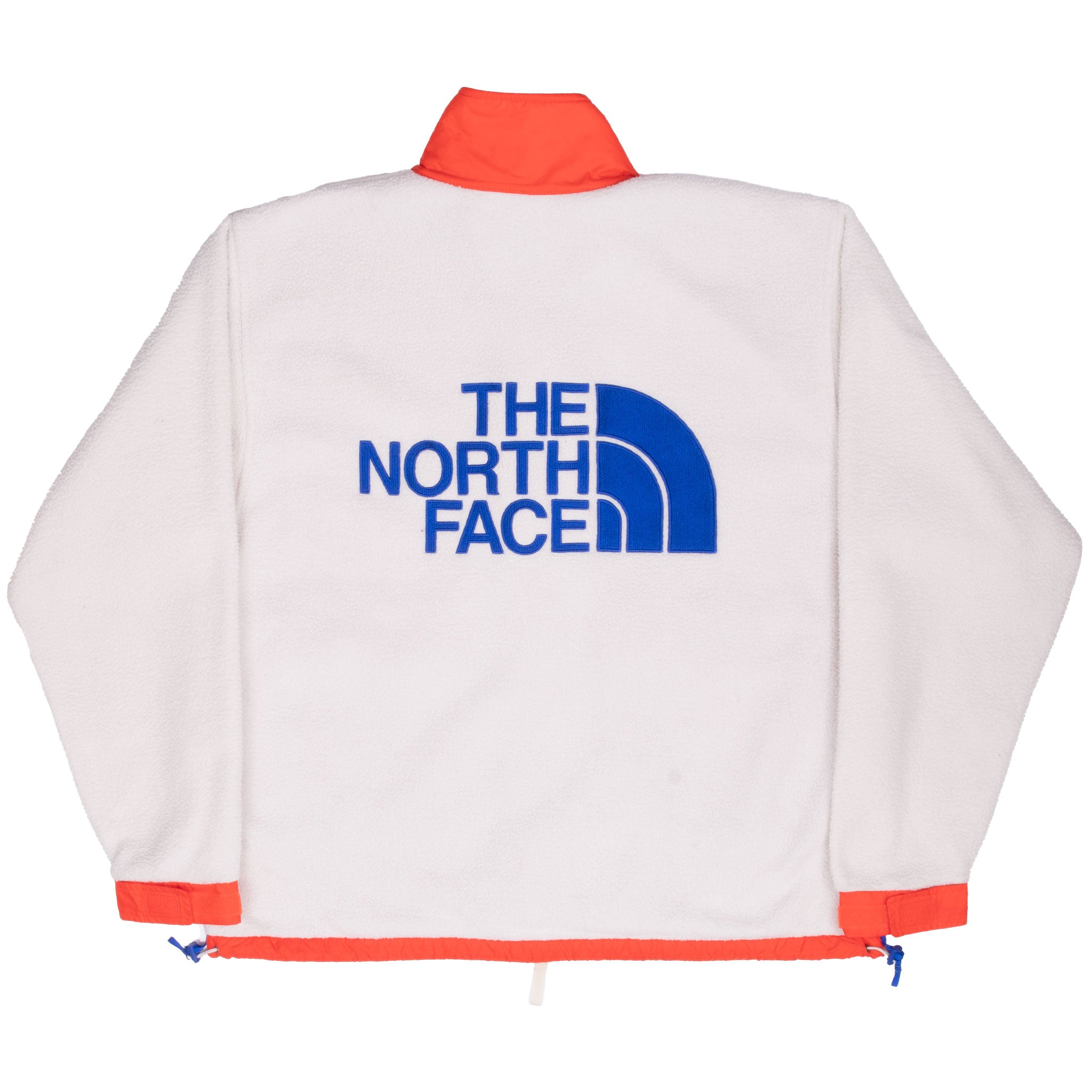 The North Face Color Block Full Zip White Soft Fleece Jacket Size Medium
