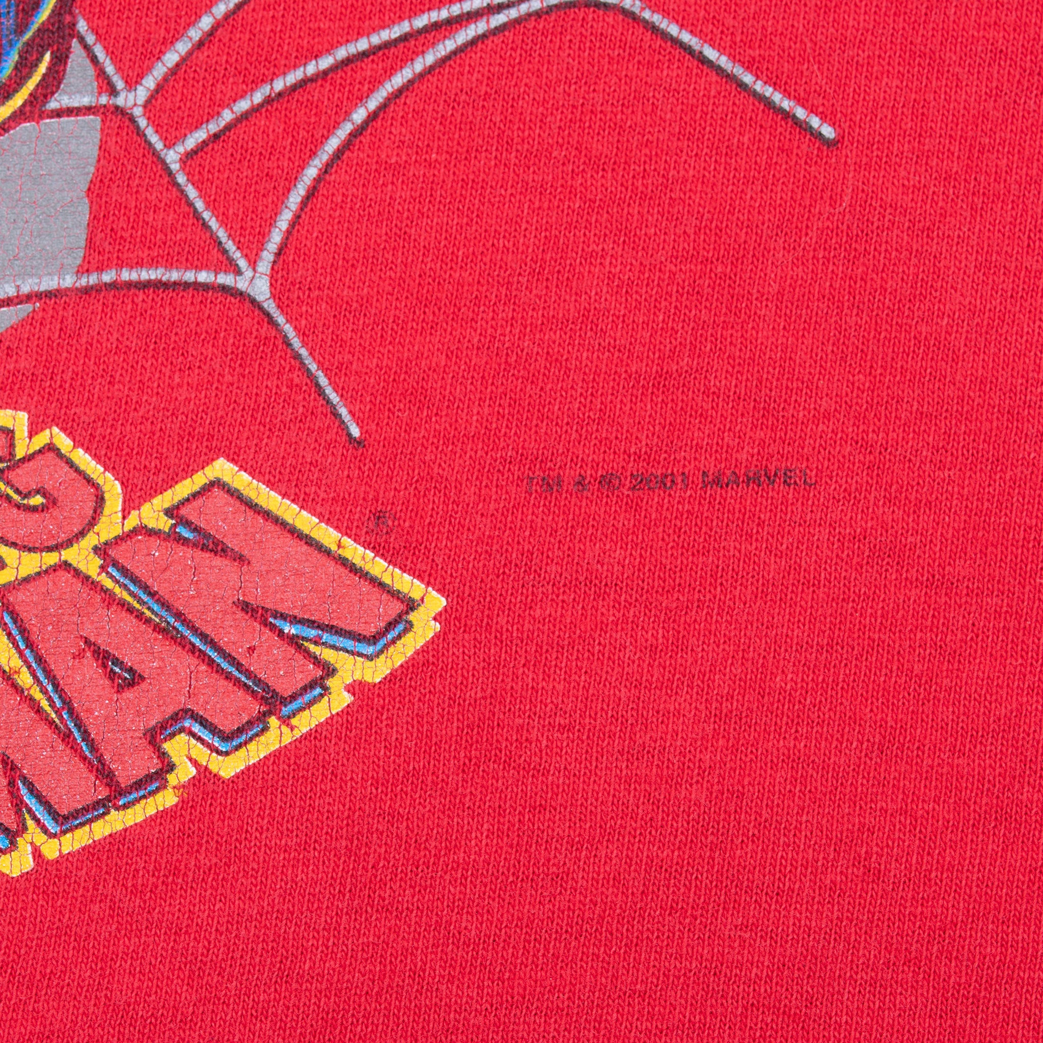 Vintage The Amazing Spiderman 2001 Tee Shirt Size Medium Made In Usa With Single Stitch Sleeves