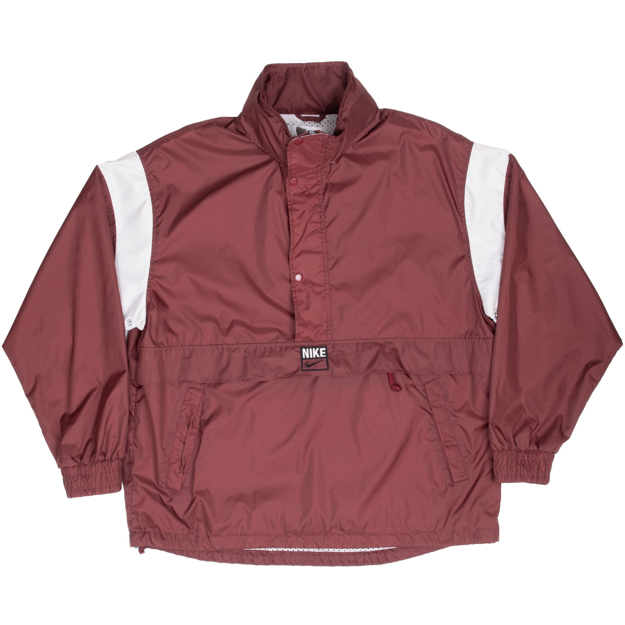 Vintage Nike Center Swoosh Red Pullover Windbreaker Jacket 1990S Size Large