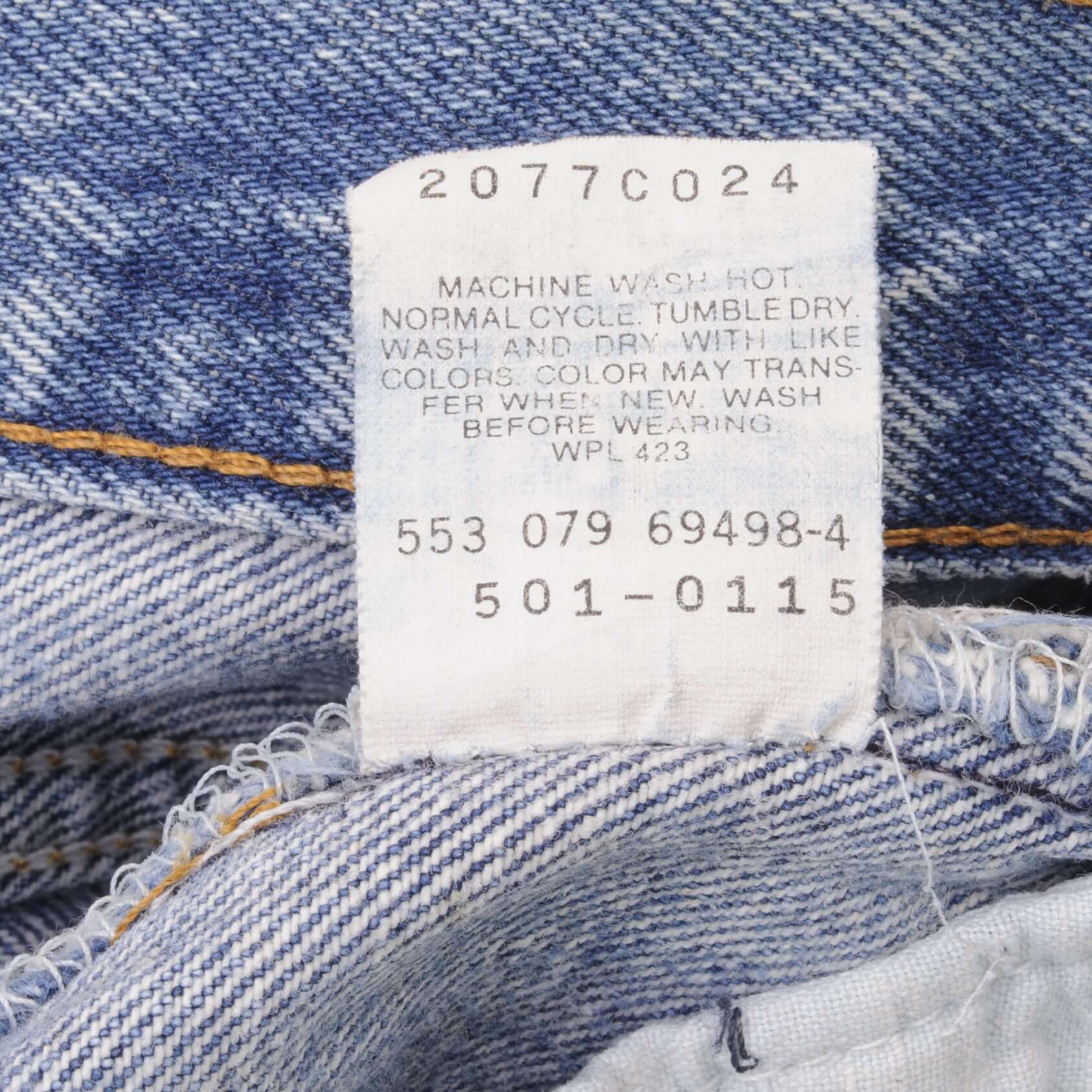 Beautiful Indigo Levis 501 Jeans 1980s Made in USA with Light Wash With Light Whiskers Size on tag 36X34 Actual Size 35X33 Back Button #553