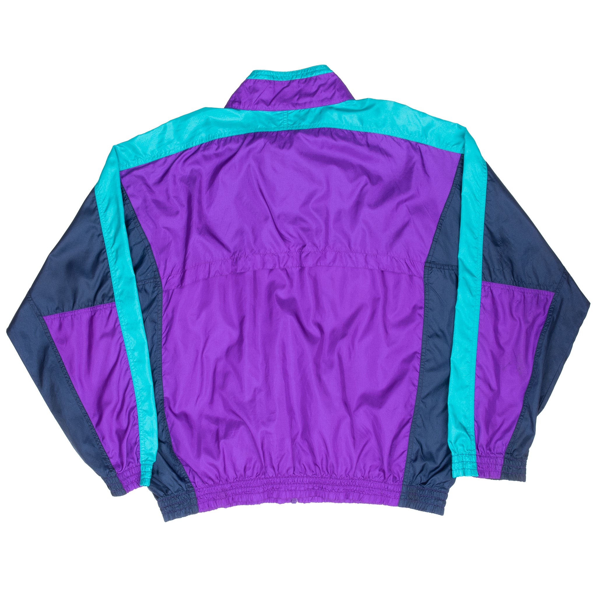 Vintage Nike Swoosh Purple Neon Windbreaker Jacket Late 1980S Size Large