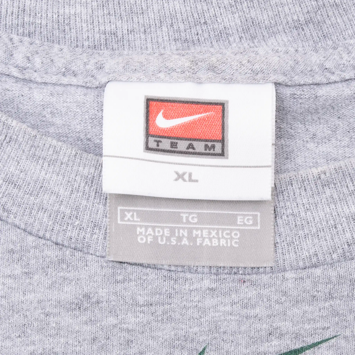 Nike Team XL neck tag inside gray Oakland Athletics T-shirt