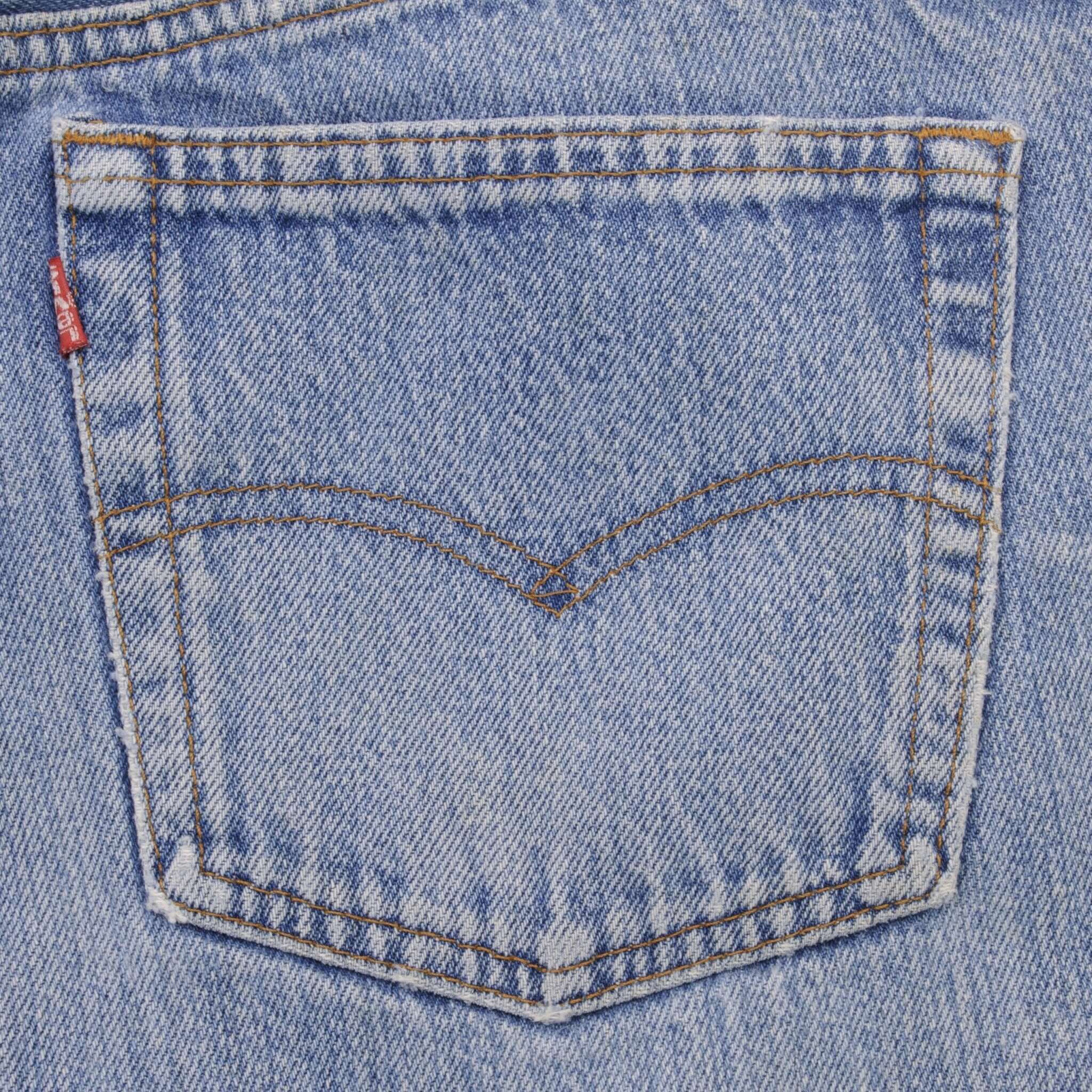 Beautiful Indigo Levis 501 Jeans 1980s Made in USA with Light Wash With Light Whiskers Size on tag 36X34 Actual Size 35X33 Back Button #553