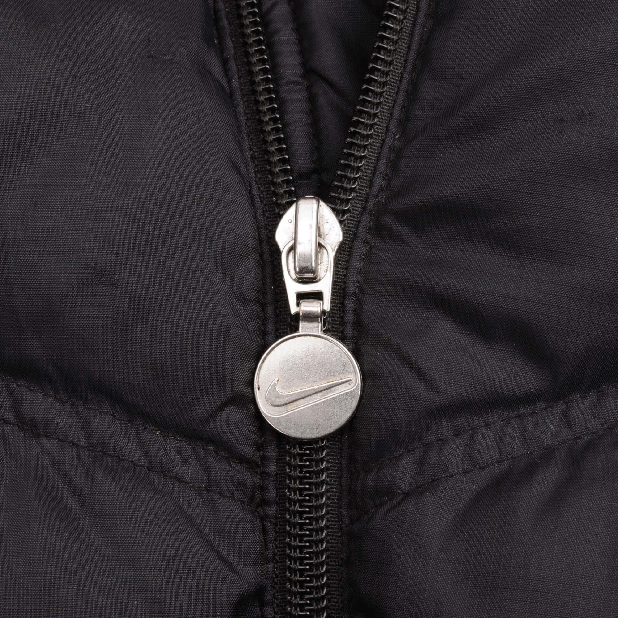 Vintage Nike Swoosh Black Puffer Vest Jacket 2000S Size Xl