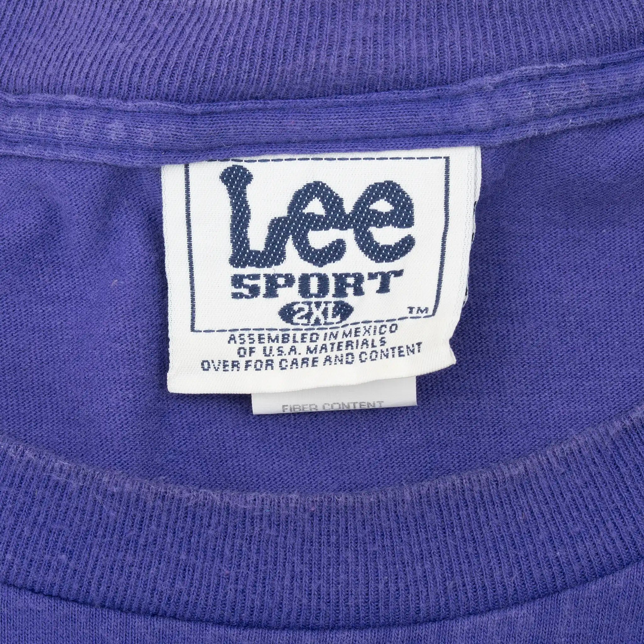 Lee Sport 2XL neck tag on purple Utah Jazz T-shirt