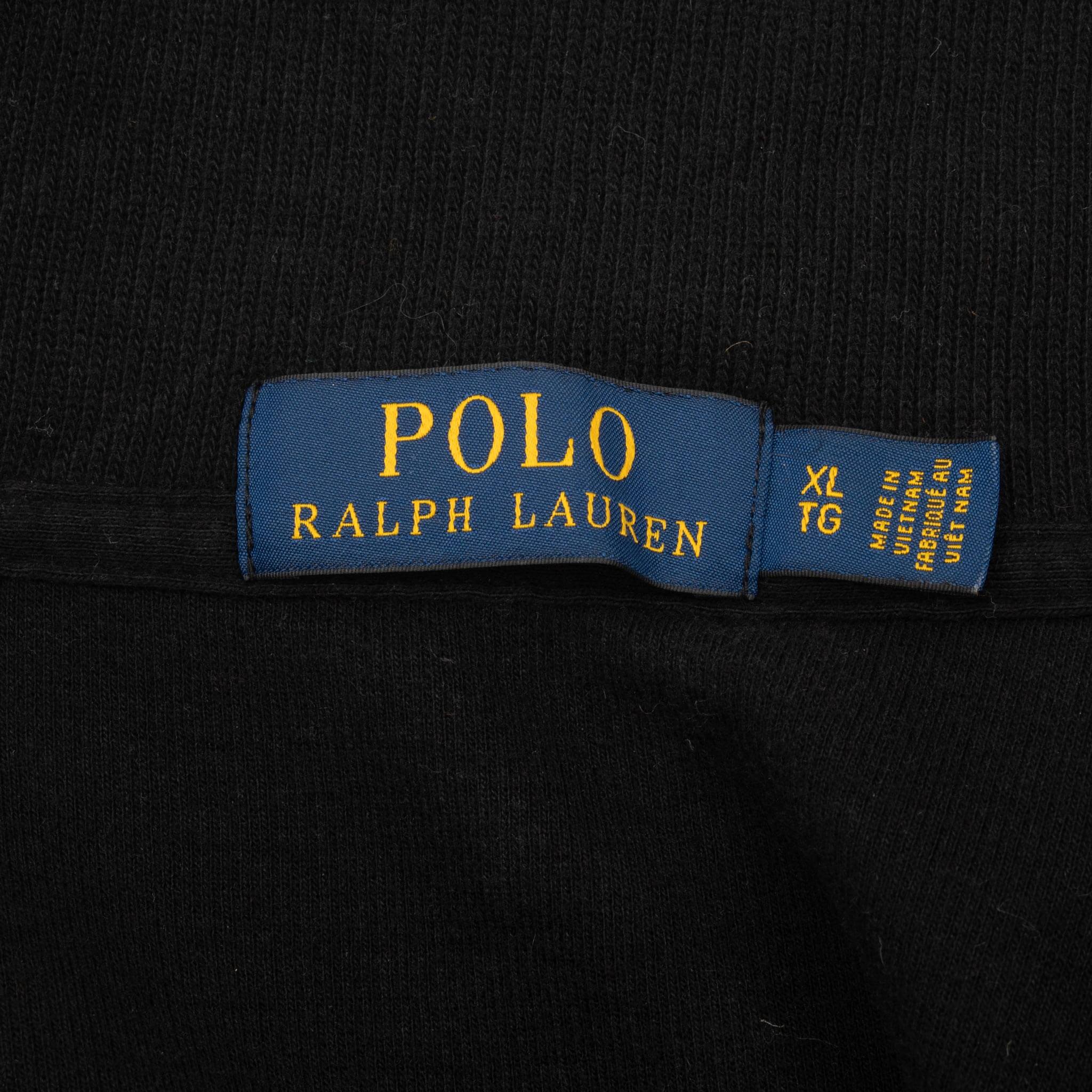 Polo Ralph Lauren Black Quarter 1/4 Zip Sweater Size Xl