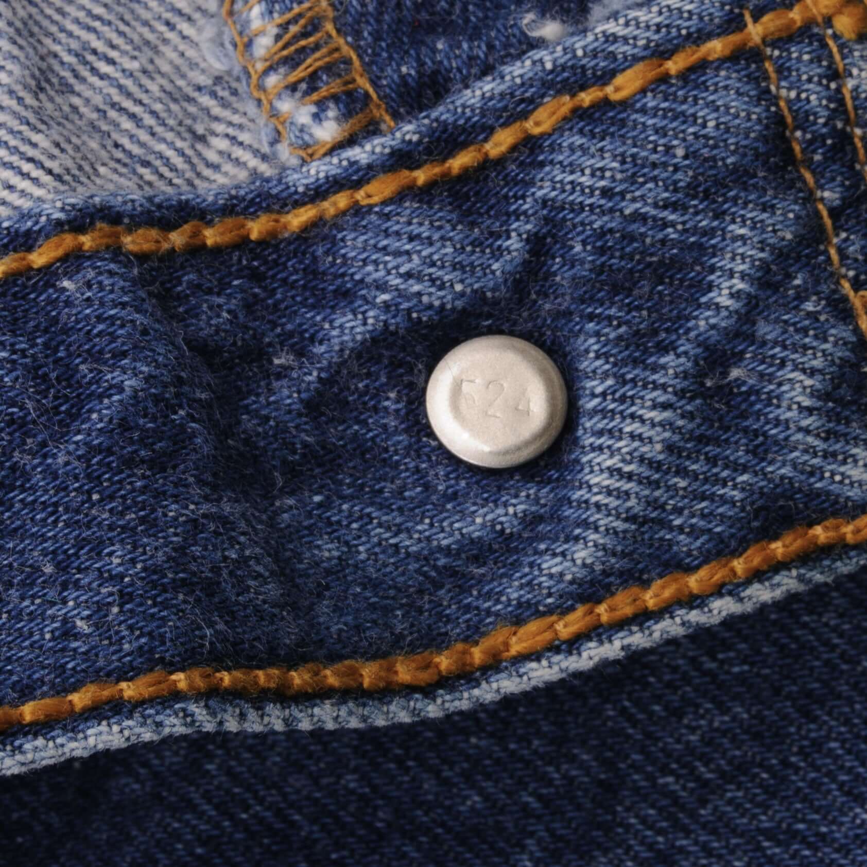 Beautiful Indigo Levis 501 Jeans 1990s Made in USA with Medium Wash Size on tag 35X31 Actual Size 34X29 Back Button #524