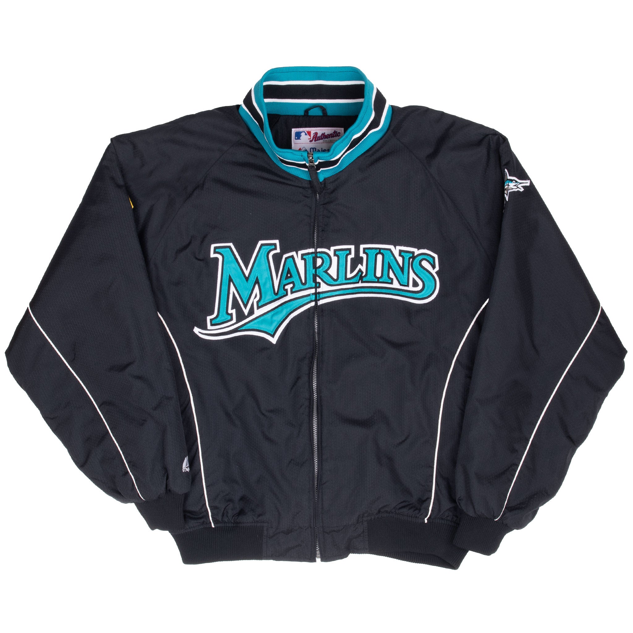 Vintage Mlb Florida Marlins Majestic Windbreaker Jacket 1990S Size XL