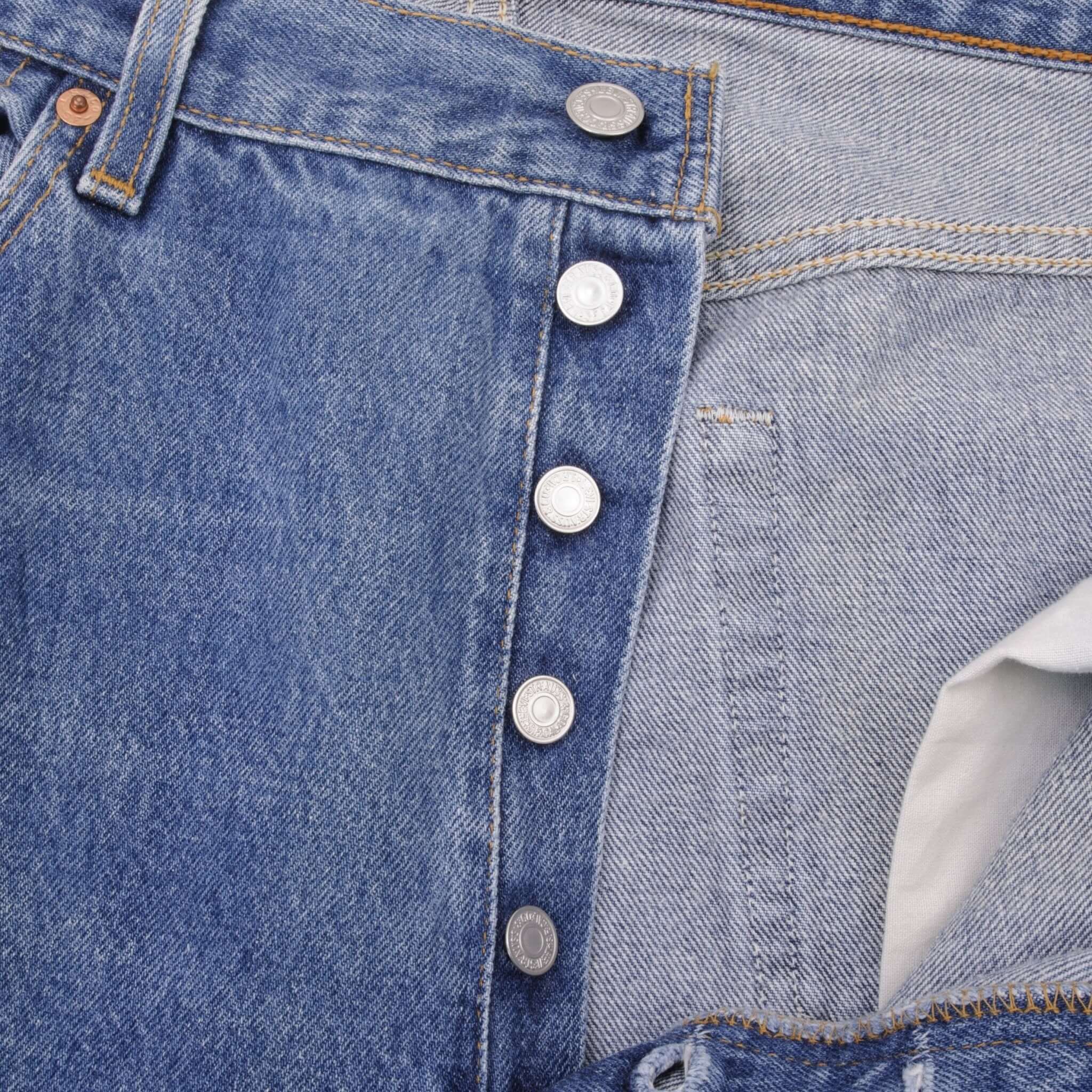 VINTAGE LEVIS 501 JEANS INDIGO 1990S SIZE W35 L32 MADE IN USA