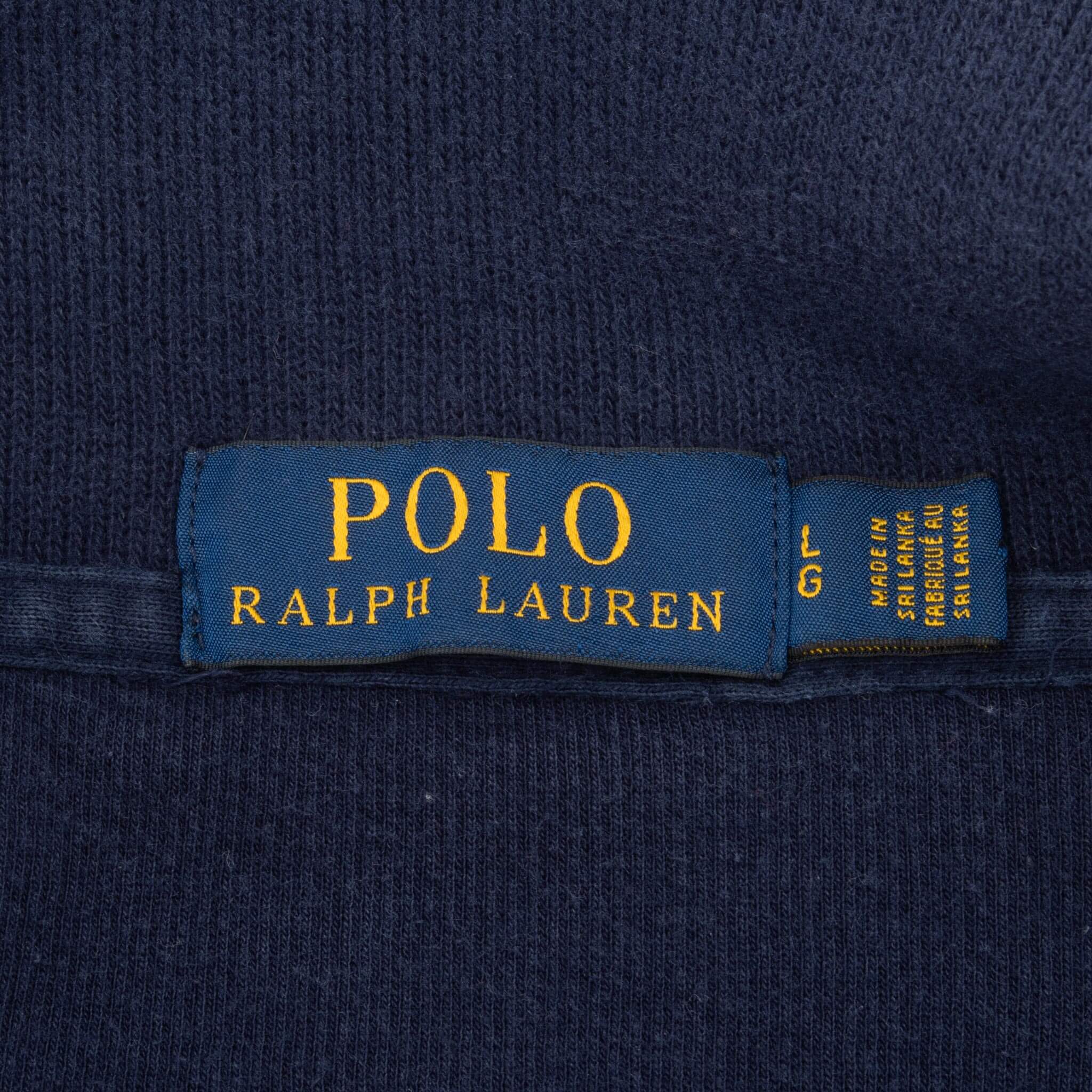 Vintage Polo Ralph Lauren Navy Blue Quarter 1/4 Zip Sweater Size Large