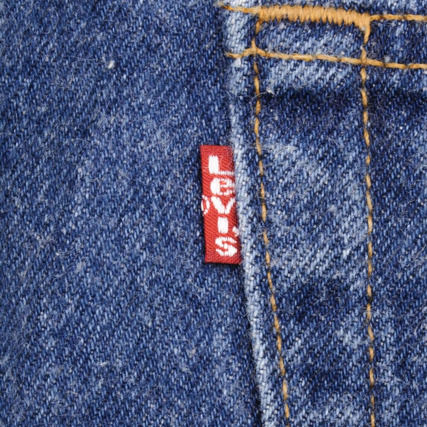 Beautiful Indigo Levis 501 Jeans 1990s Made in USA with Medium Dark Wash Size on tag 36X31 Actual Size 36X29 Back Button #520