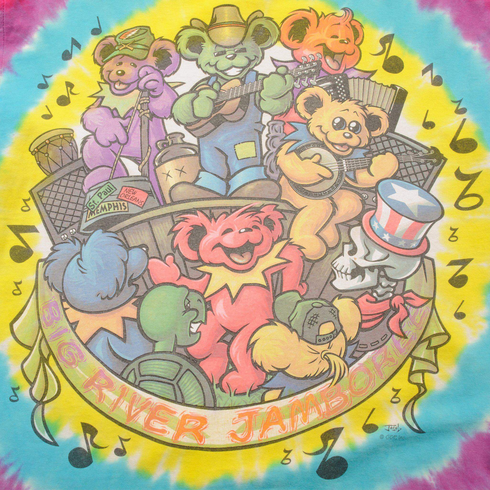 VINTAGE THE GRATEFUL DEAD TEE SHIRT TIE DYE SIZE MEDIUM 1990s