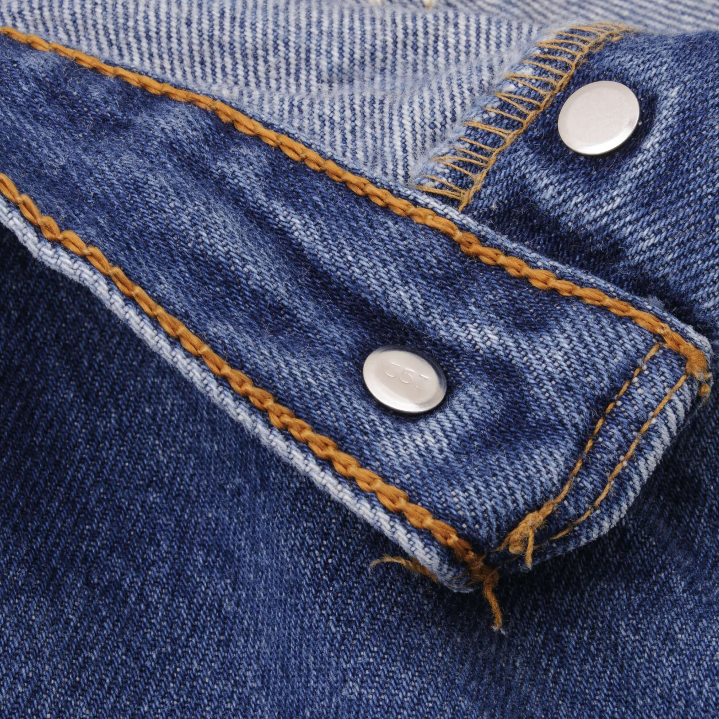 Beautiful Indigo Levis 501 Jeans 1990s Made in USA with Medium Dark Wash Size on tag 38X34 Actual Size 37X32 Back Button #553