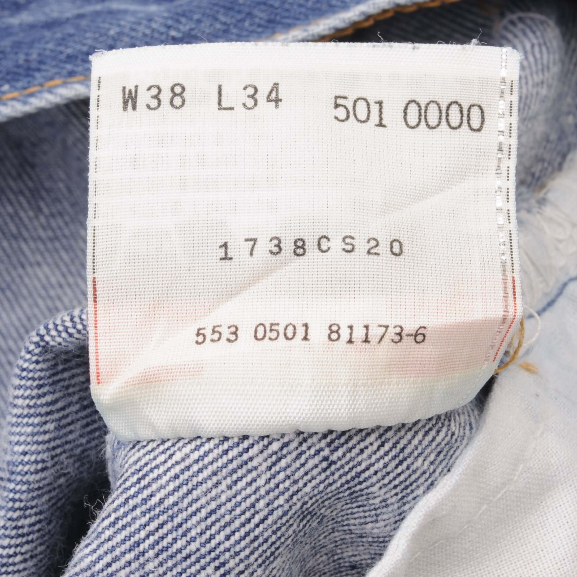 Beautiful Indigo Levis 501 Jeans 1990s Made in USA with Medium Dark Wash Size on tag 38X34 Actual Size 37X32 Back Button #553