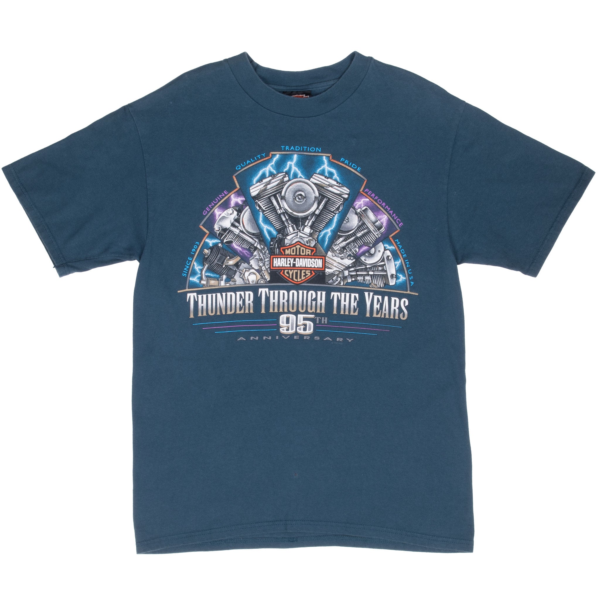 Vintage Harley Davidson Nashville 95Th Anniversary 1997 Tee Shirt Size Medium Made In Usa