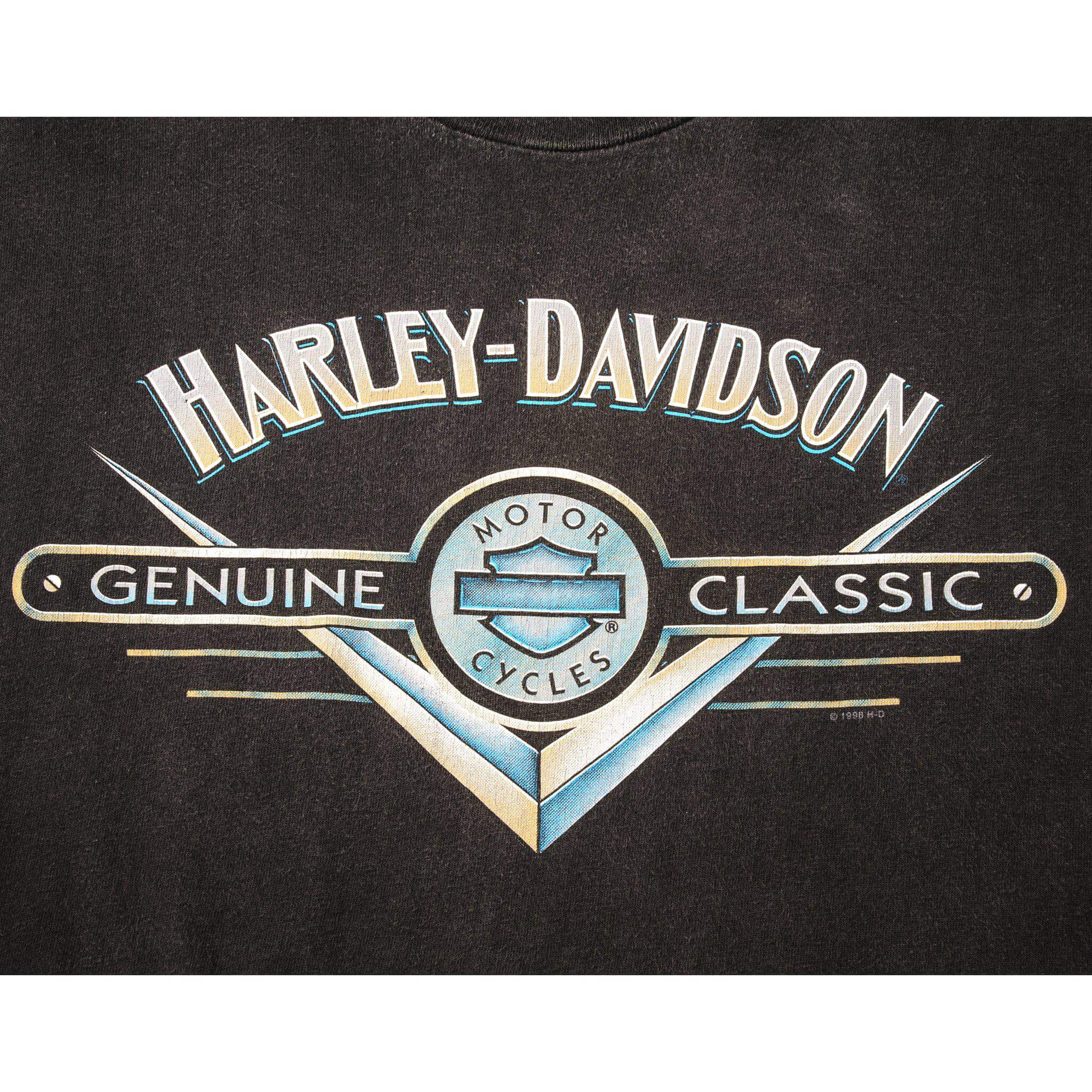 VINTAGE HARLEY DAVIDSON TEE SHIRT 1998 SIZE MEDIUM MADE IN USA