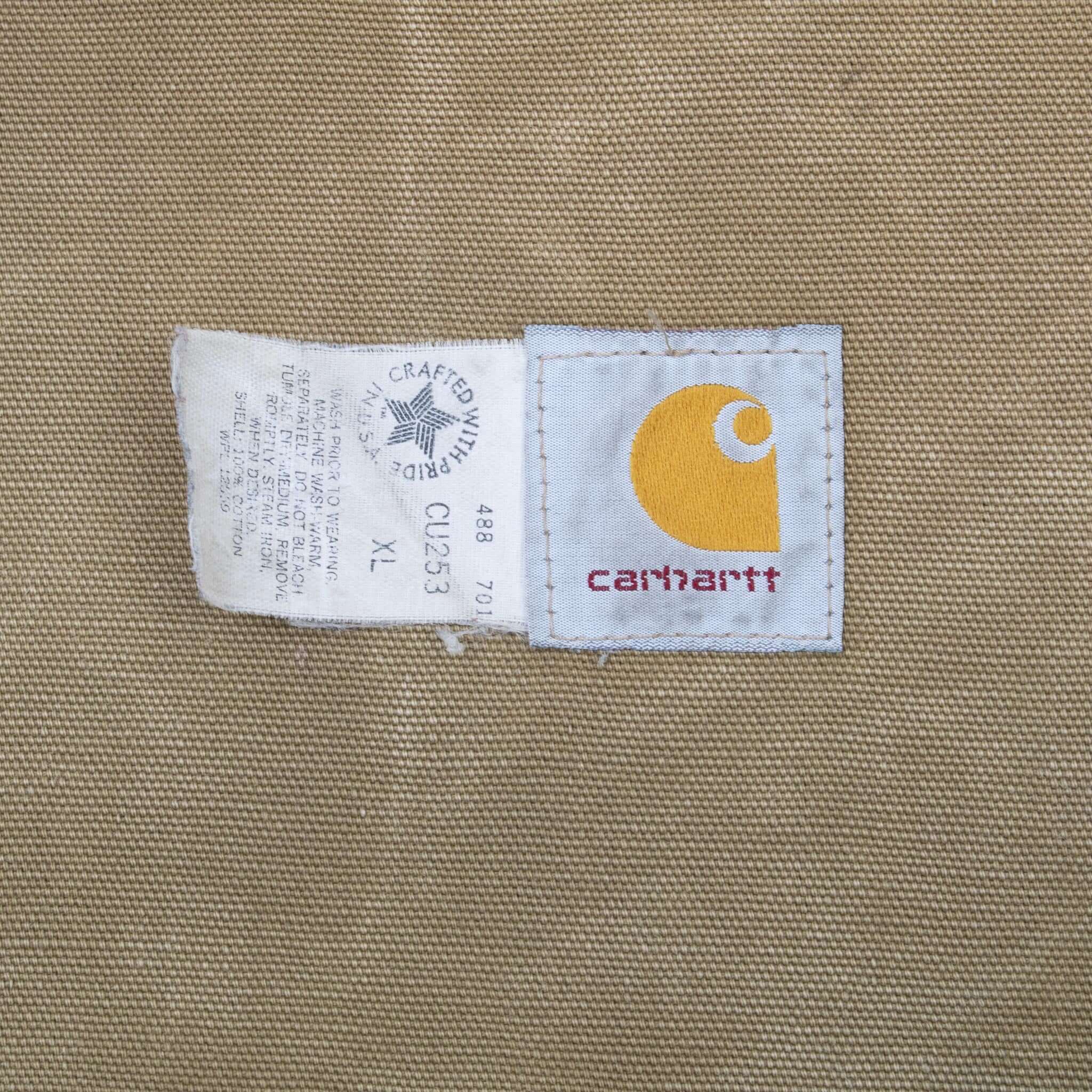 Vintage Carhartt Duck Camo Hunter Jacket Cu253 Size XL Union Made In Usa