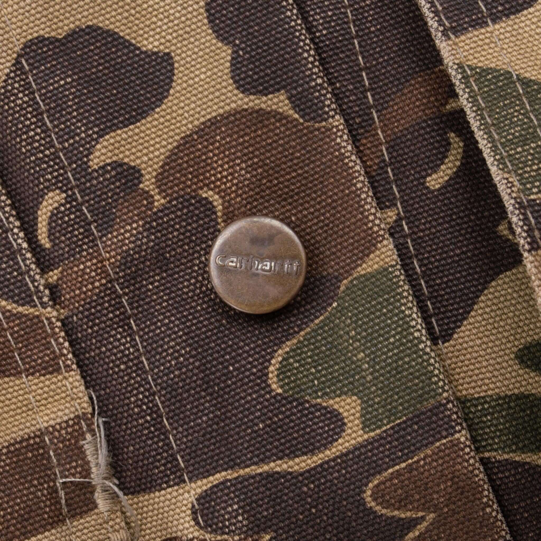 Vintage Carhartt Duck Camo Hunter Jacket Cu253 Size XL Union Made In Usa