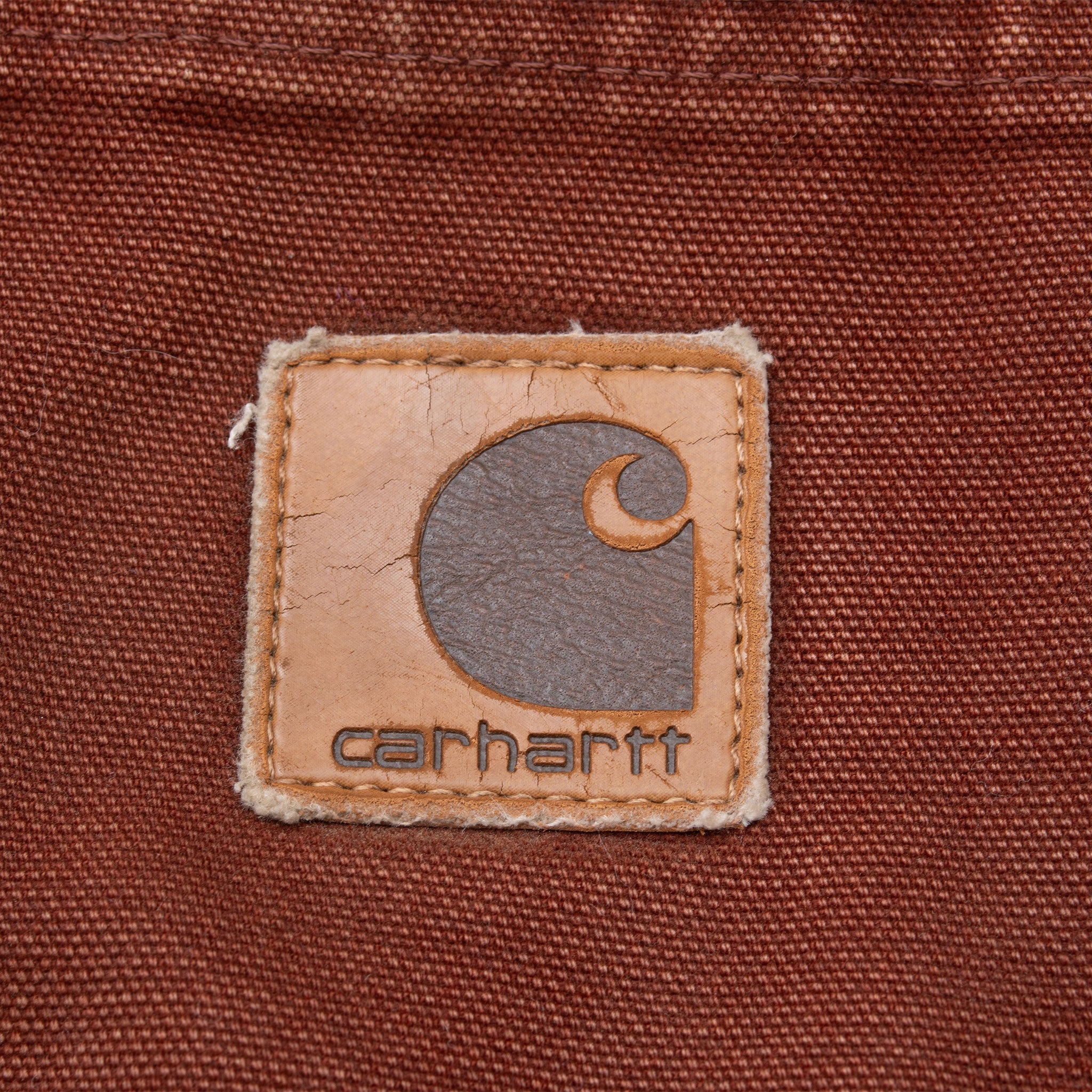 Vintage Carhartt Michigan Style Blanket Lined Crimson Red Jacket 1990S Size Large Made In USA