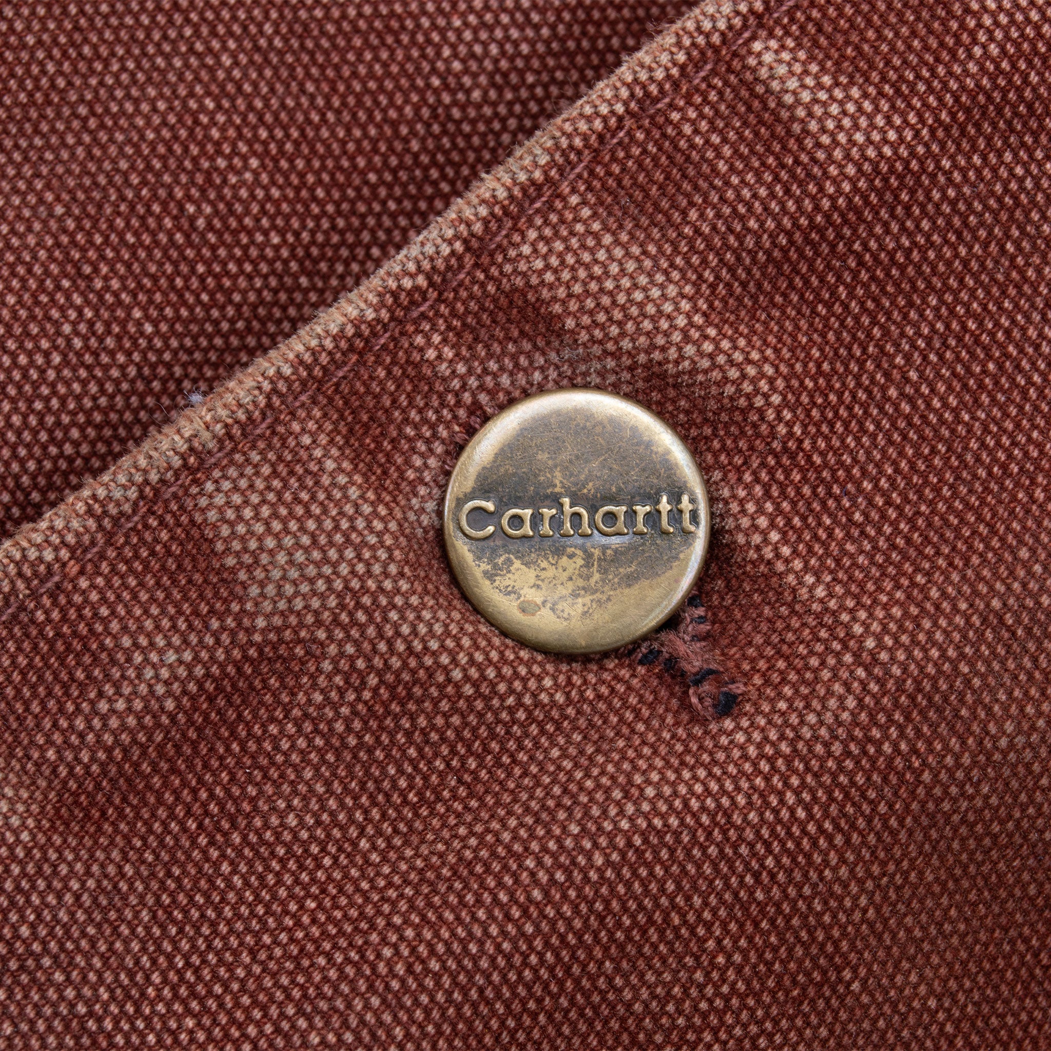 Vintage Carhartt Michigan Style Blanket Lined Crimson Red Jacket 1990S Size Large Made In USA
