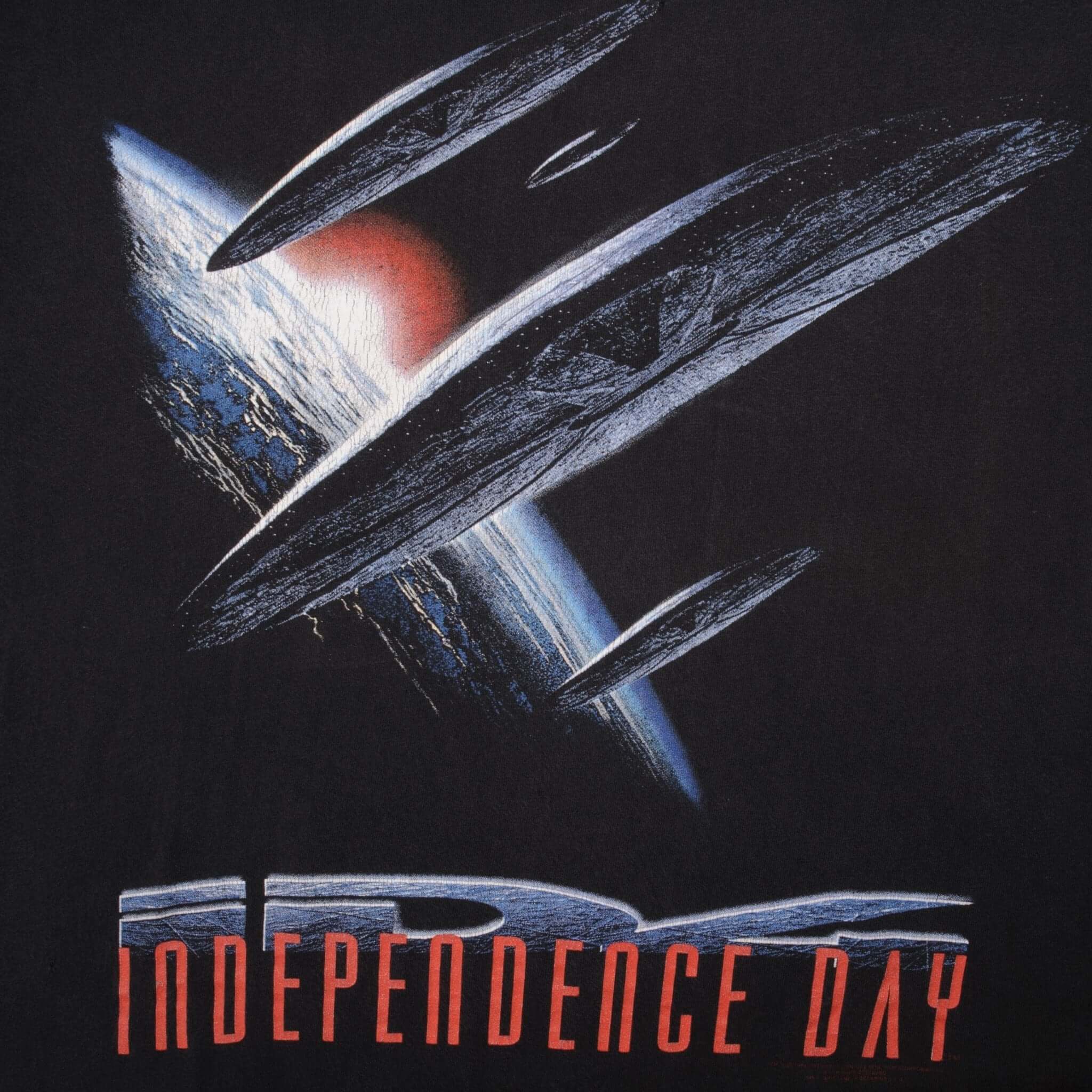 Vintage Independence Day Tee Shirt 1996 Size Large With Single Stitch Sleeves.