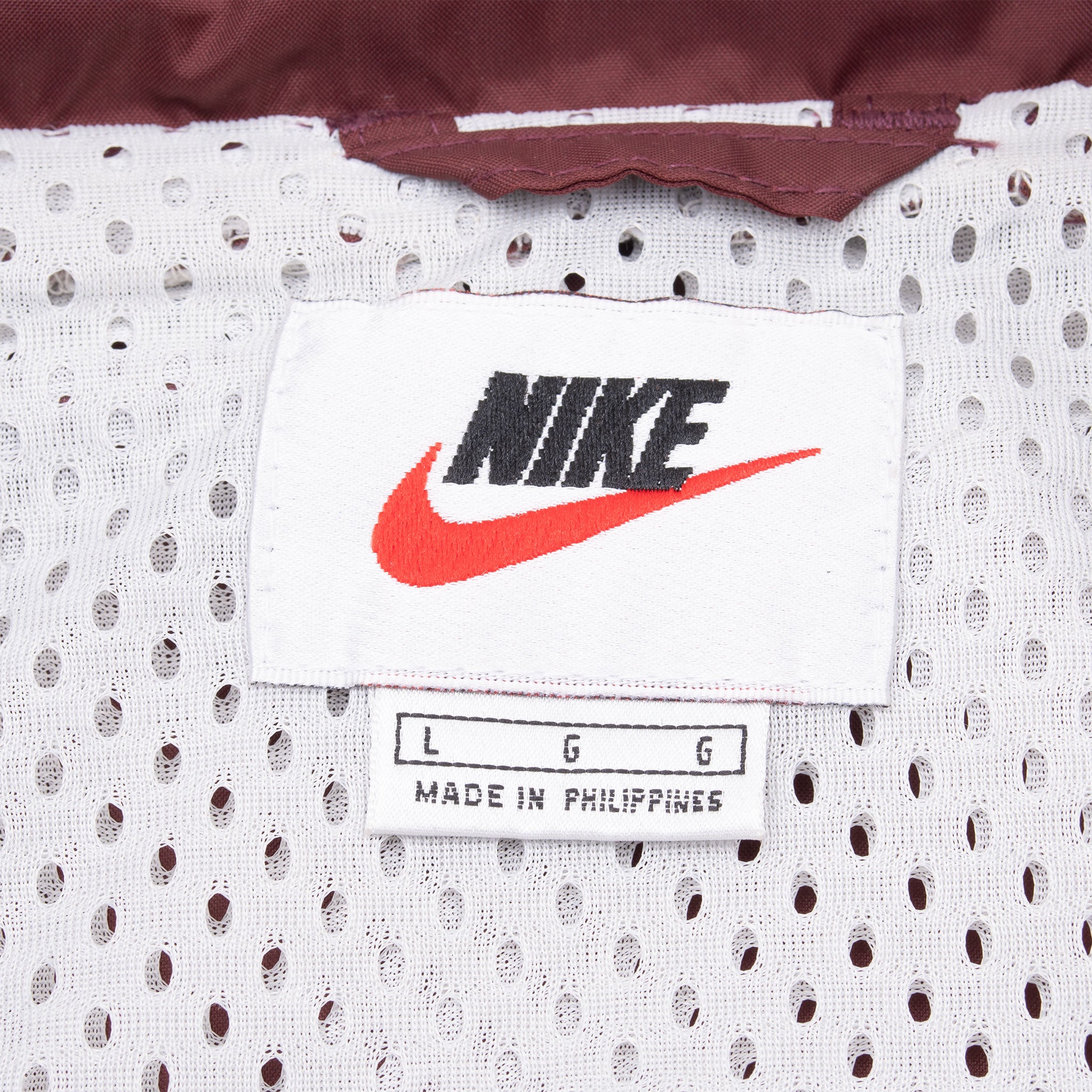 Vintage Nike Center Swoosh Red Pullover Windbreaker Jacket 1990S Size Large