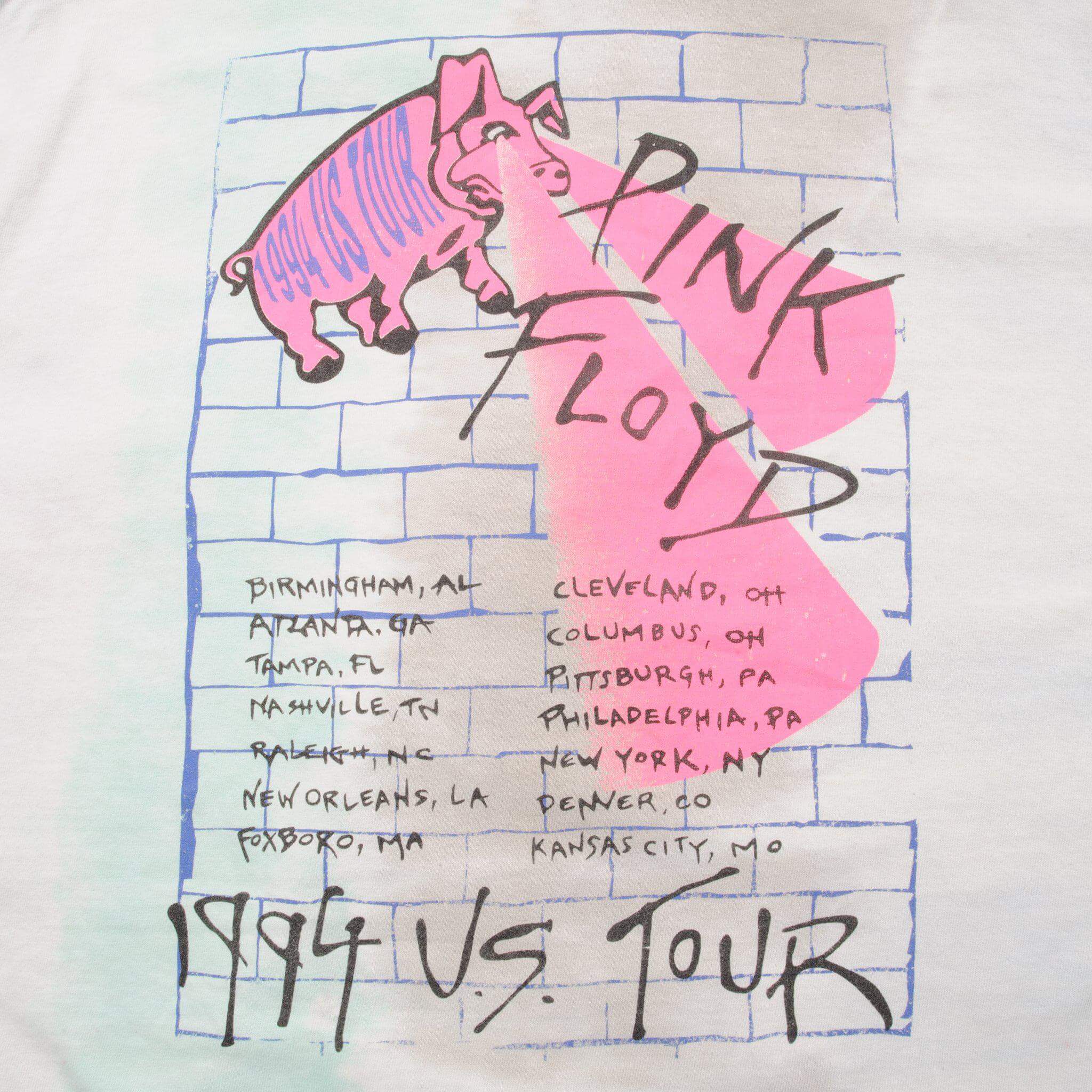 VINTAGE TIE-DYE PINK FLOYD DIVISION BELL TOUR TEE SHIRT 1994 SIZE XL MADE IN USA