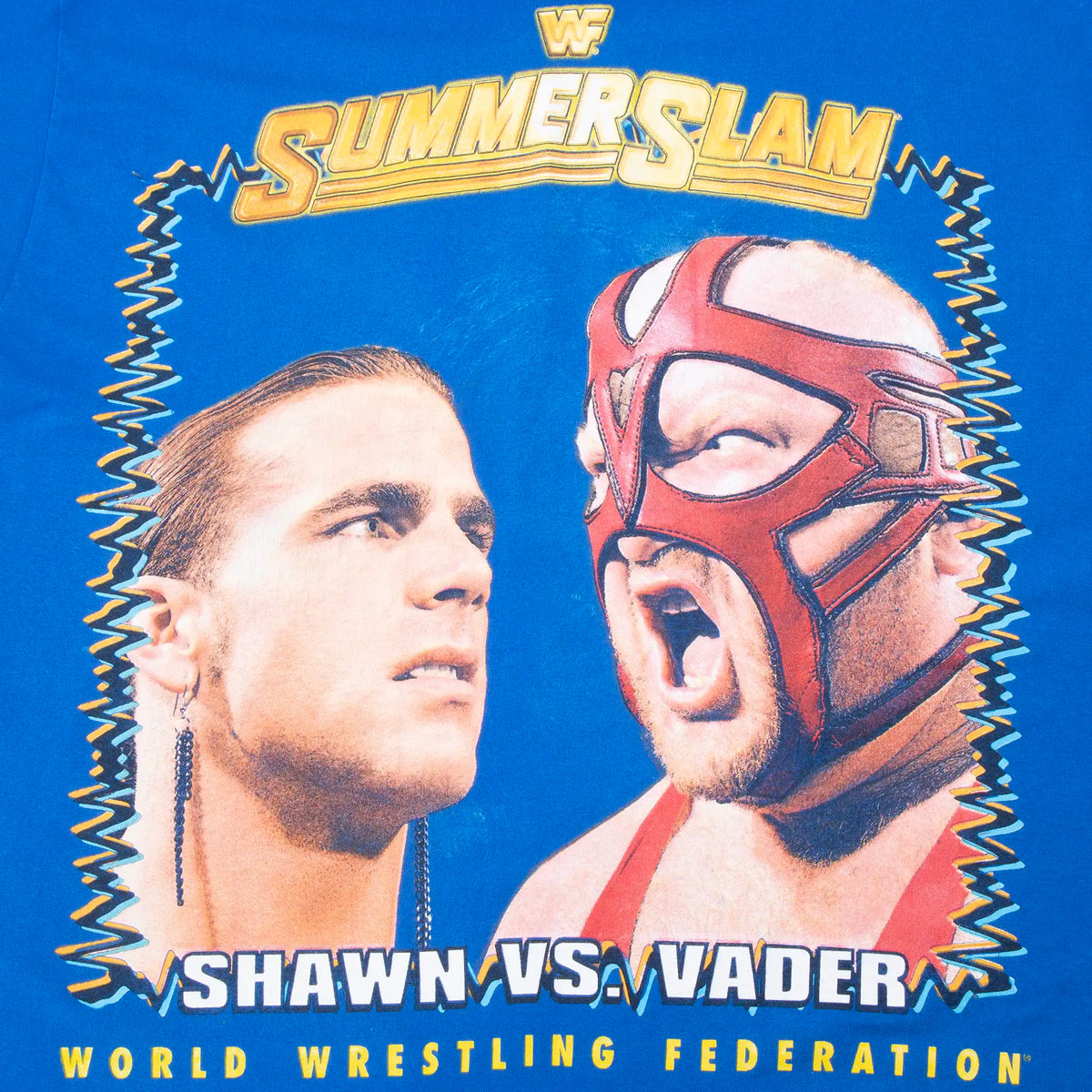 Close-up of WWF SummerSlam Shawn Michaels vs. Vader front graphic