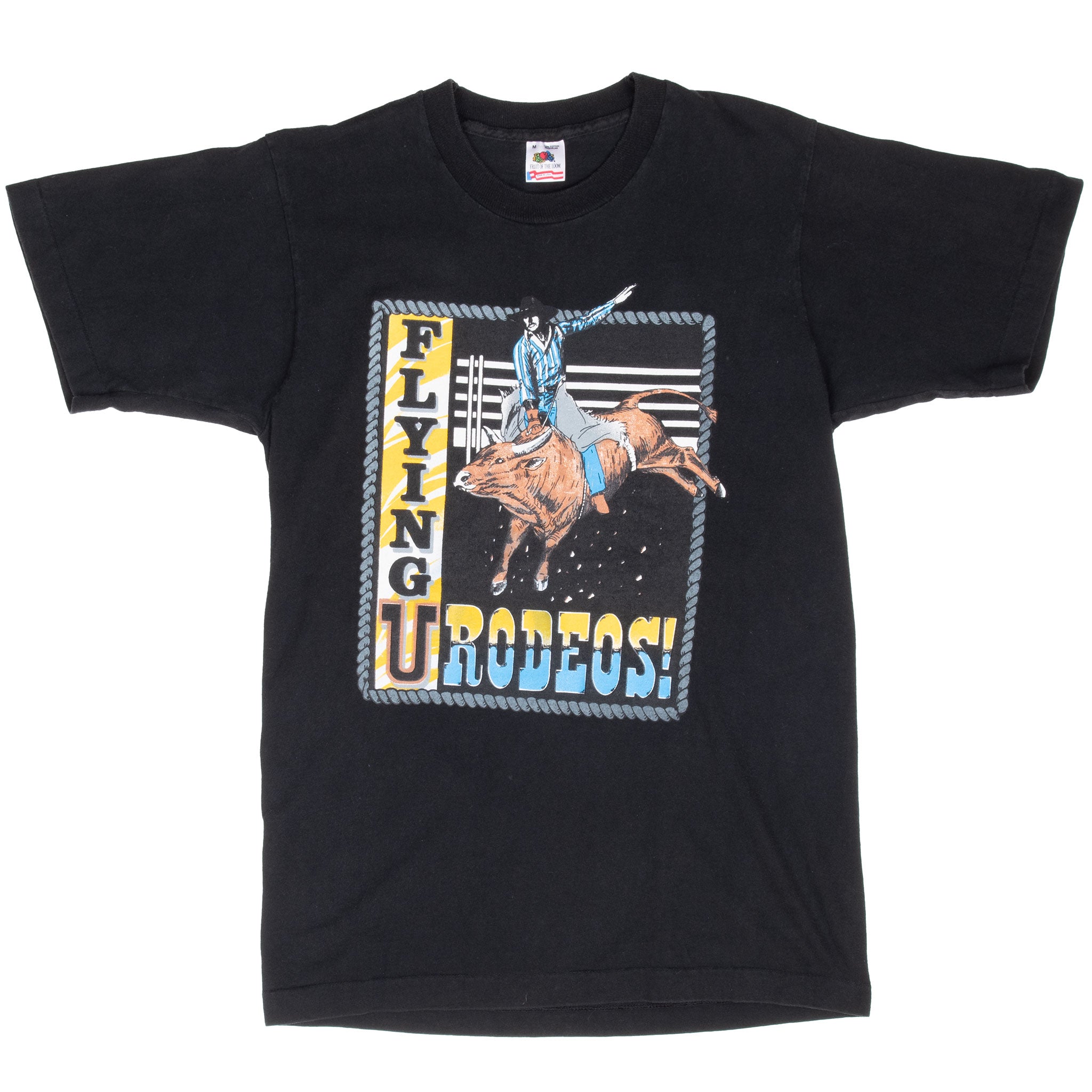 Vintage Flying U Rodeos Tee Shirt 1990S Size Small Made In Usa