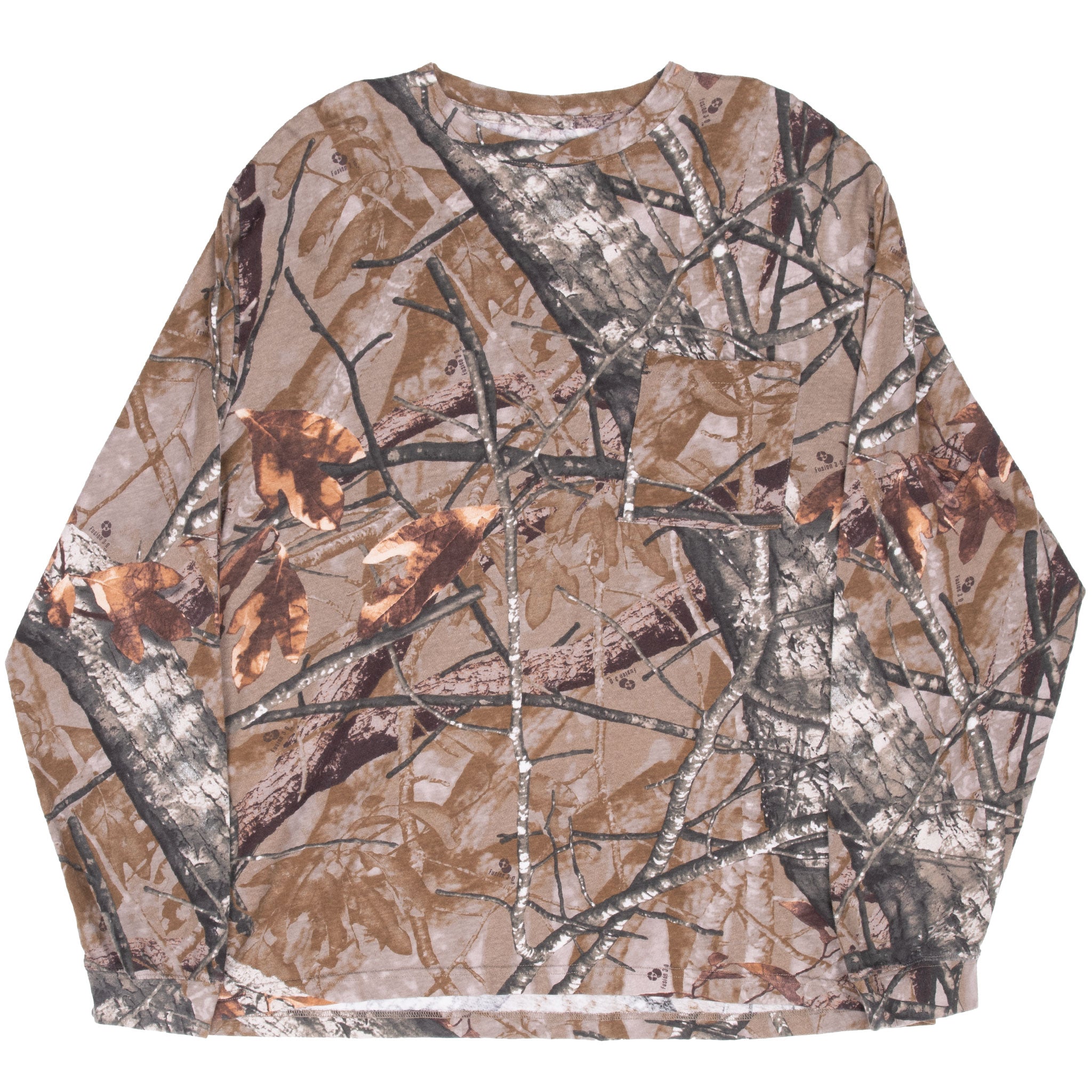 Vintage Hunting Fusion 3D Camo Long Sleeve Pocket Tee Shirt Size XL