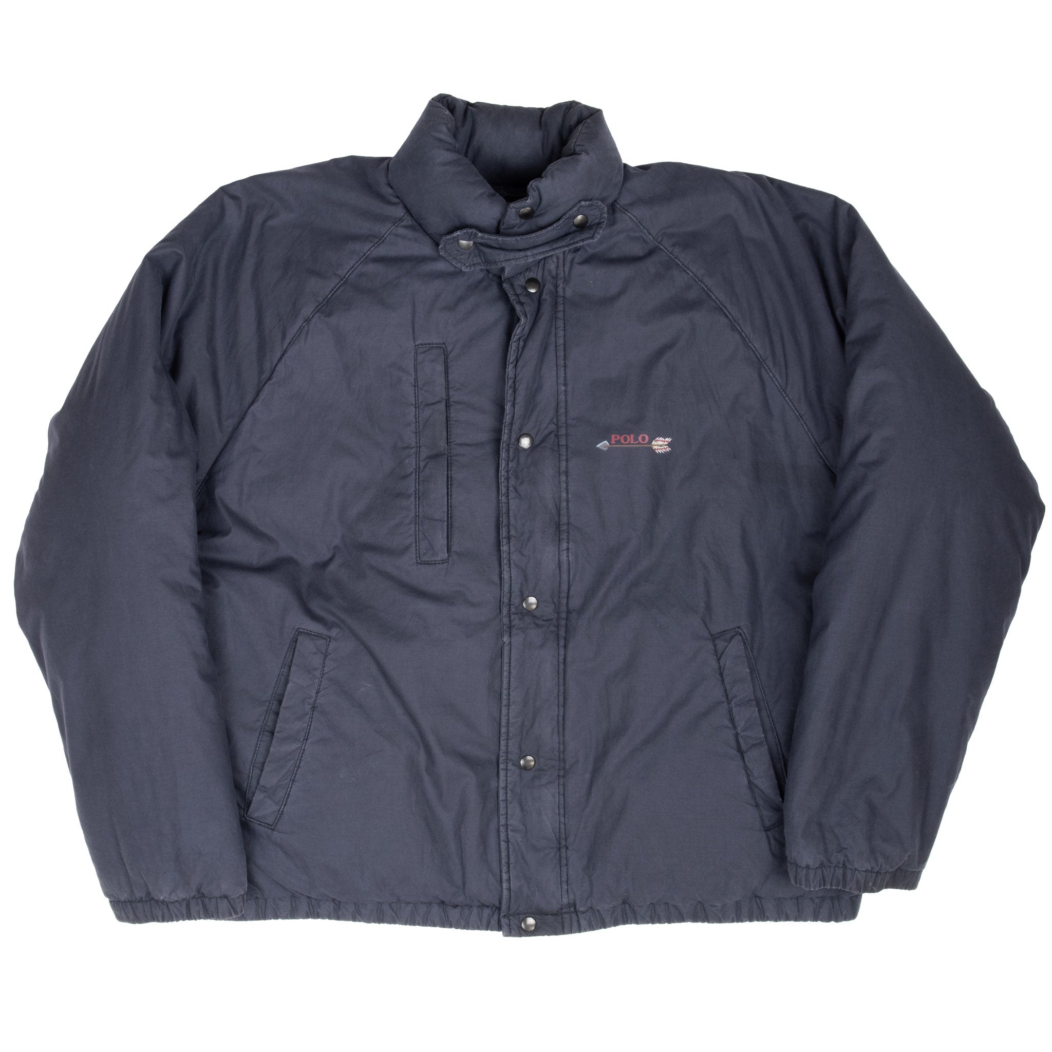 Vintage Polo Ralph Lauren Indian Chief Puffer Jacket 1990S Size Medium Made In Usa