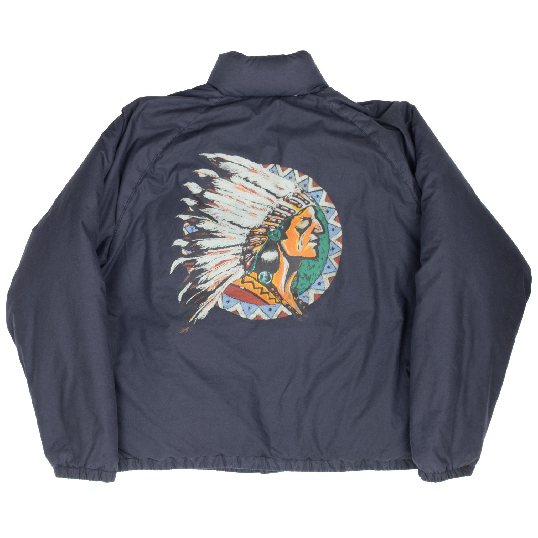 Vintage Polo Ralph Lauren Indian Chief Puffer Jacket 1990S Size Medium Made In Usa