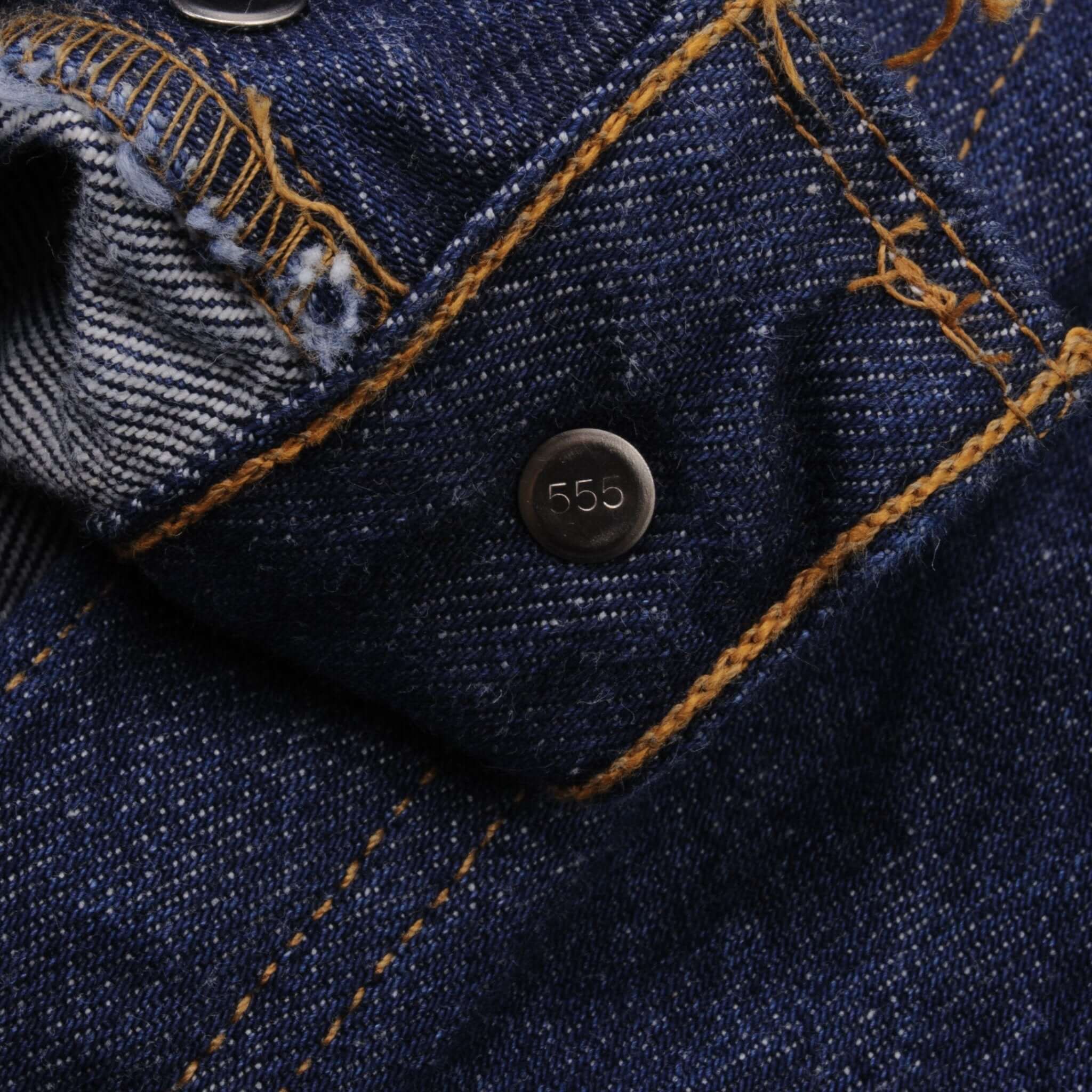 Beautiful Indigo Levis 501 1990S Jeans Made in USA with Dark Blue Wash Size on tag 33x31 actual size 31x28 Back Button #555