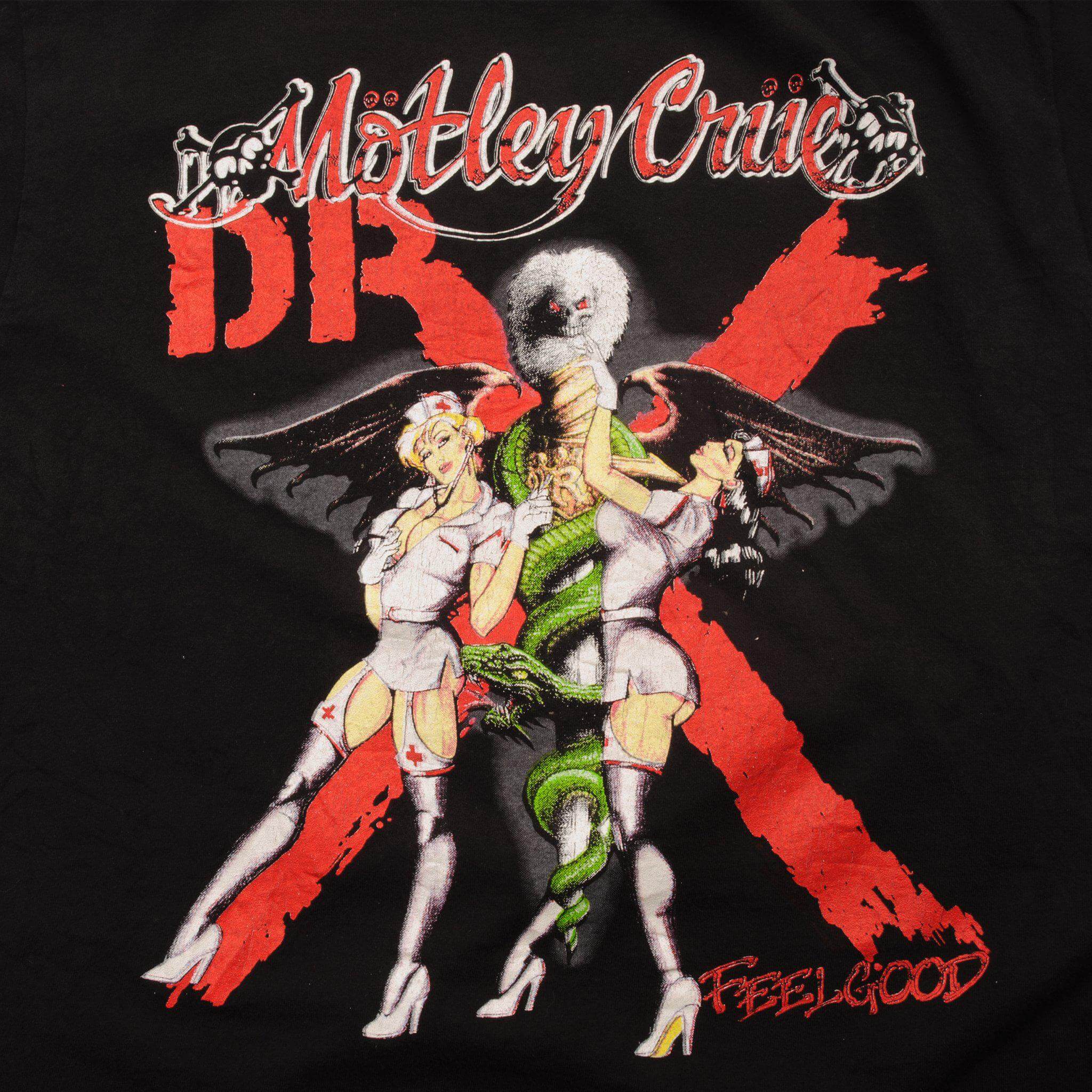 VINTAGE MOTLEY CRUE TEE SHIRT DR FEELGOOD 1989-90 SIZE MEDIUM MADE IN USA