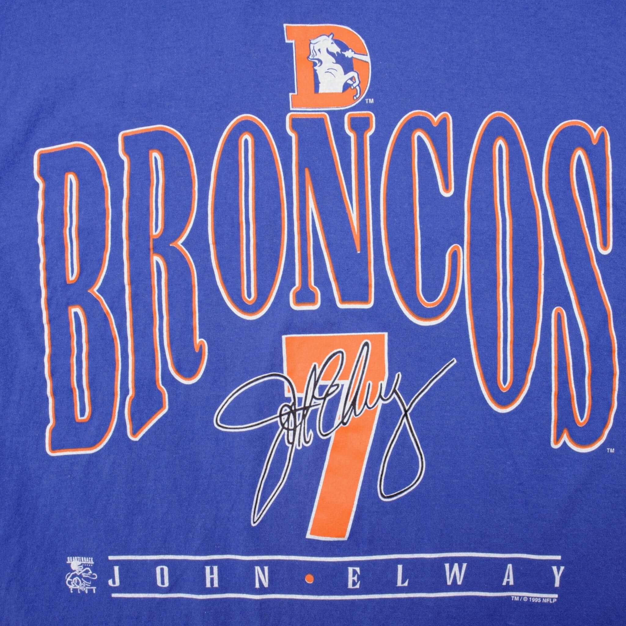 Vintage NFL Denver Broncos John Elway Tee Shirt 1995 Size Large