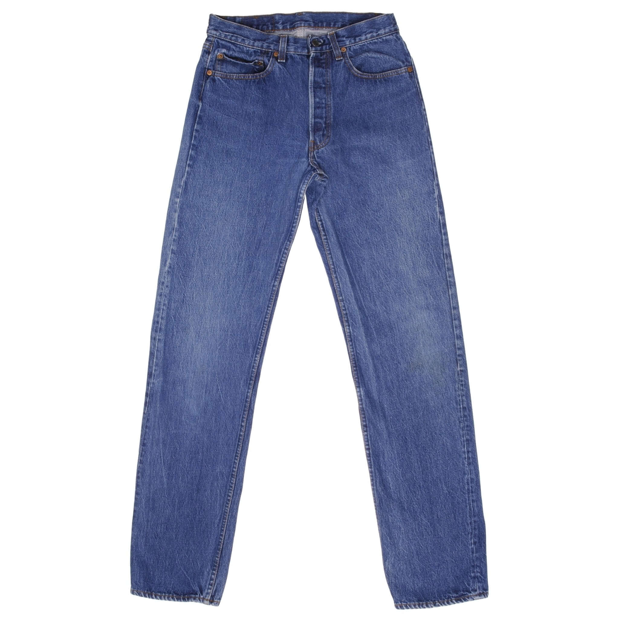 Beautiful Indigo Levis 501 Jeans 1980s Made in USA with Medium Wash Size on tag 32X35 Actual Size 31X35 Back Button #532