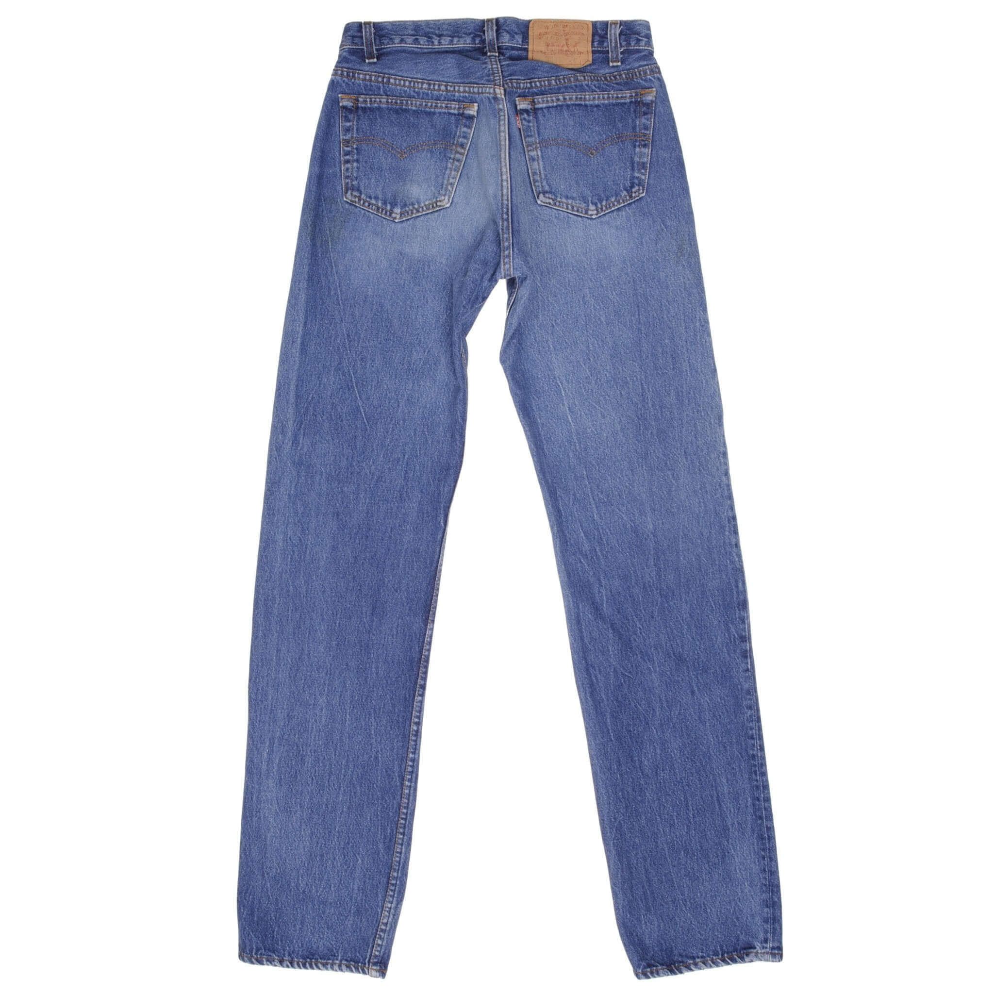 Beautiful Indigo Levis 501 Jeans 1980s Made in USA with Medium Wash Size on tag 32X35 Actual Size 31X35 Back Button #532