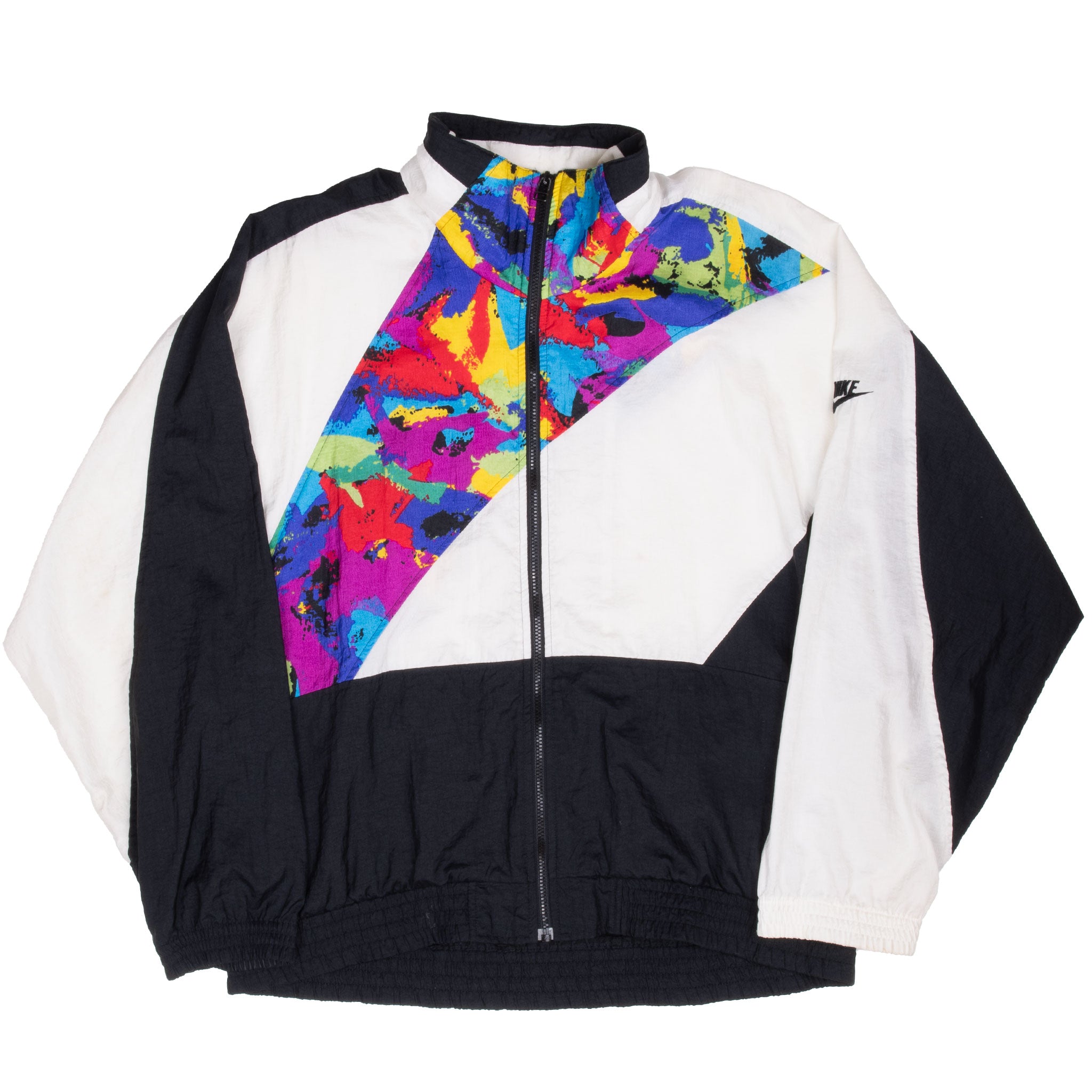 Vintage Nike Rainbow Windbreaker Jacket Late 1980S Size Large