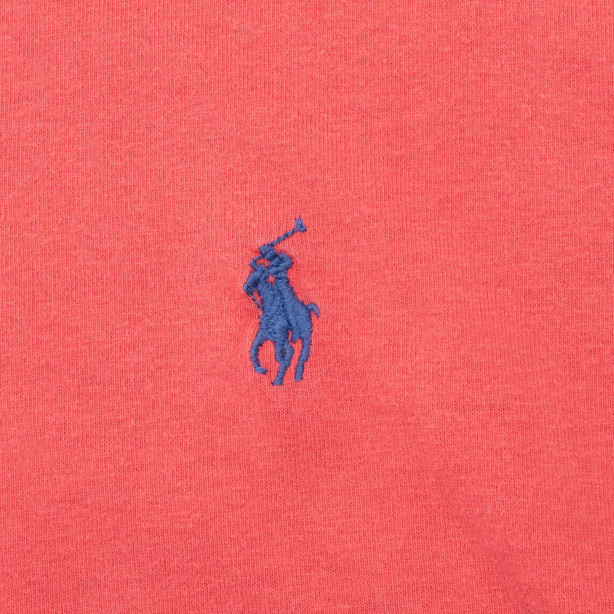 VINTAGE POLO RALPH LAUREN PINK TEE SHIRT 1990S SIZE MEDIUM