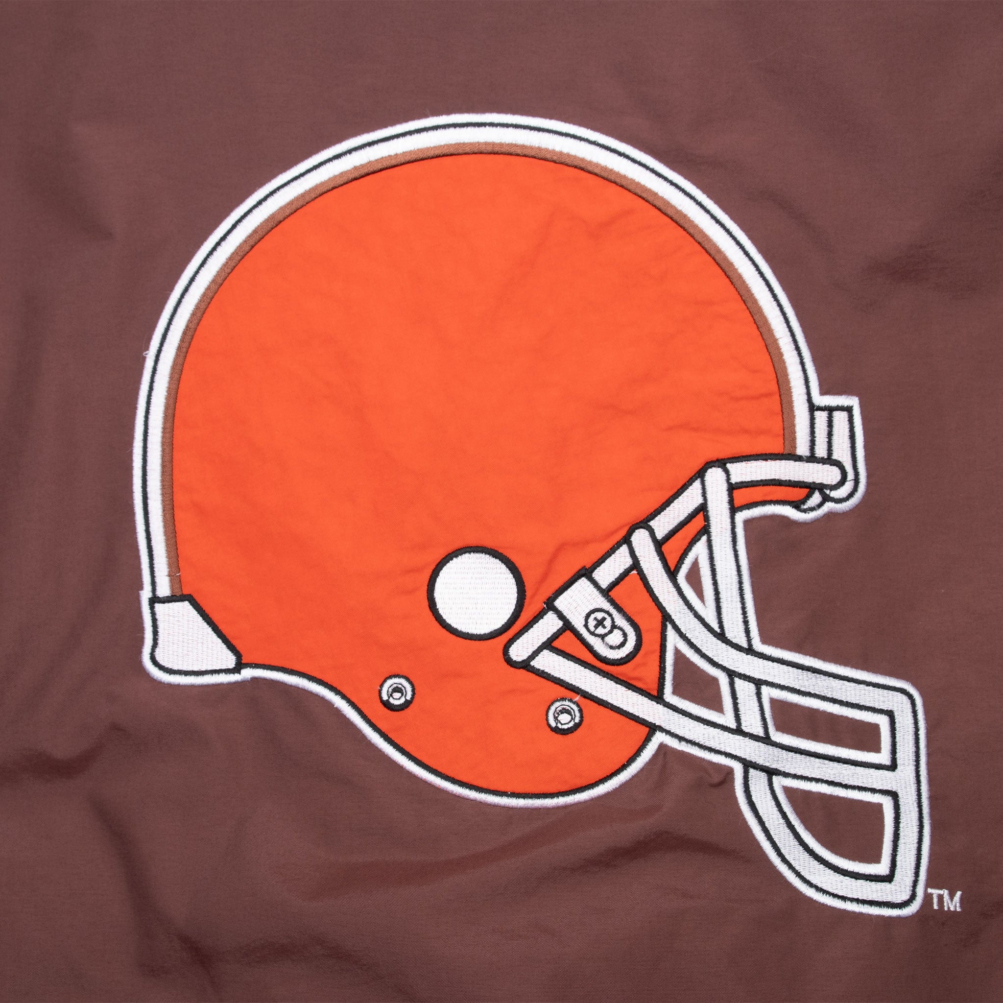 Vintage Nfl Cleveland Browns Hooded Windbreaker Jacket 1990S Size Large